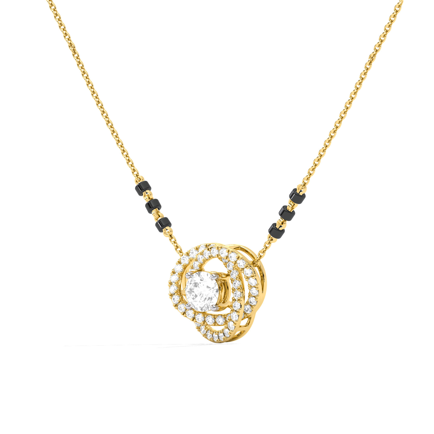 57.6ct Round Necklace Purity of 14KT