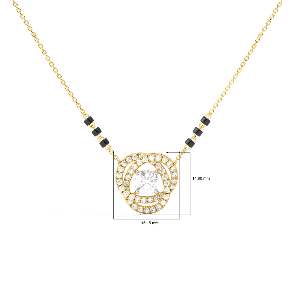 57.6ct Round Necklace Purity of 14KT