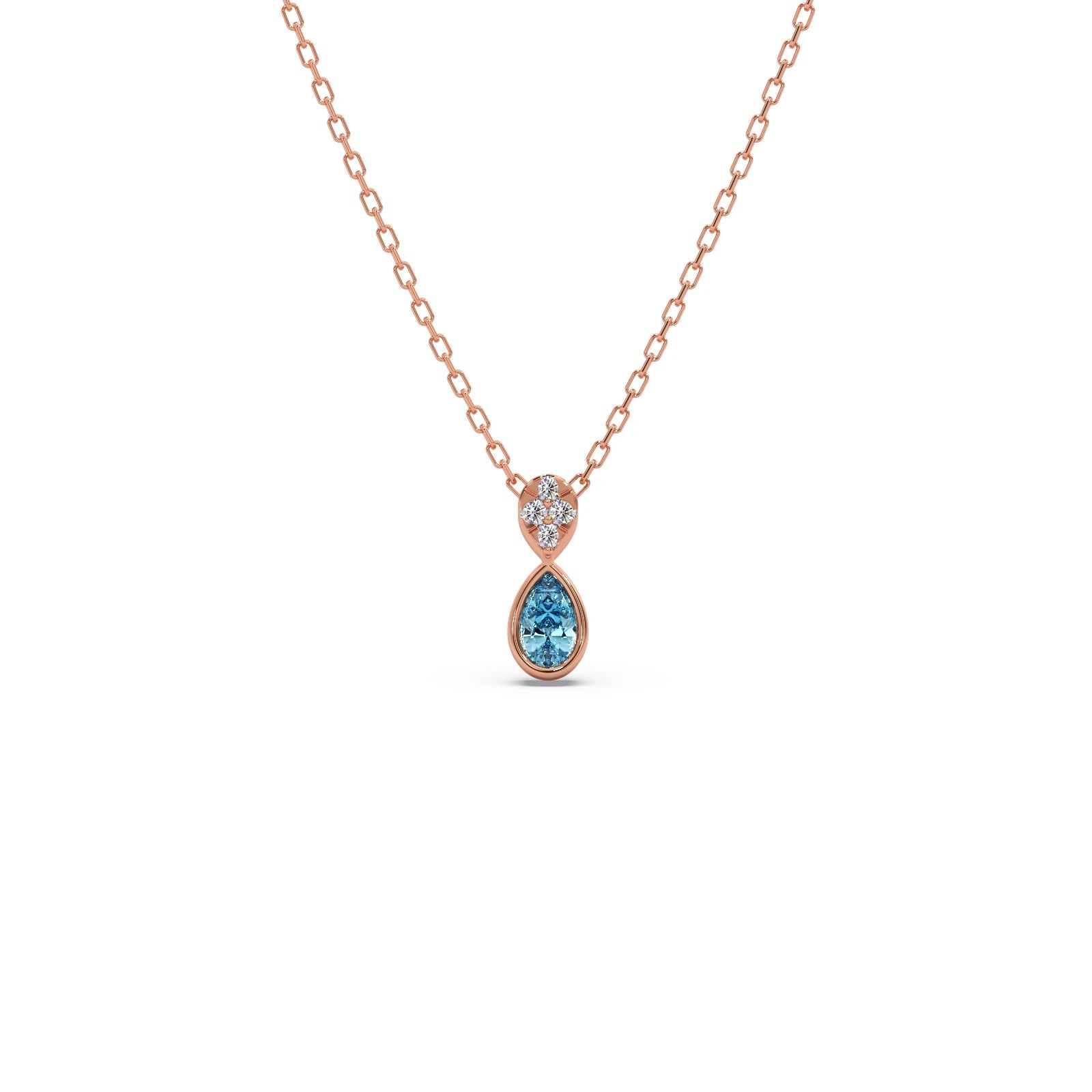 0.12ct Round Necklace Purity of 14KT