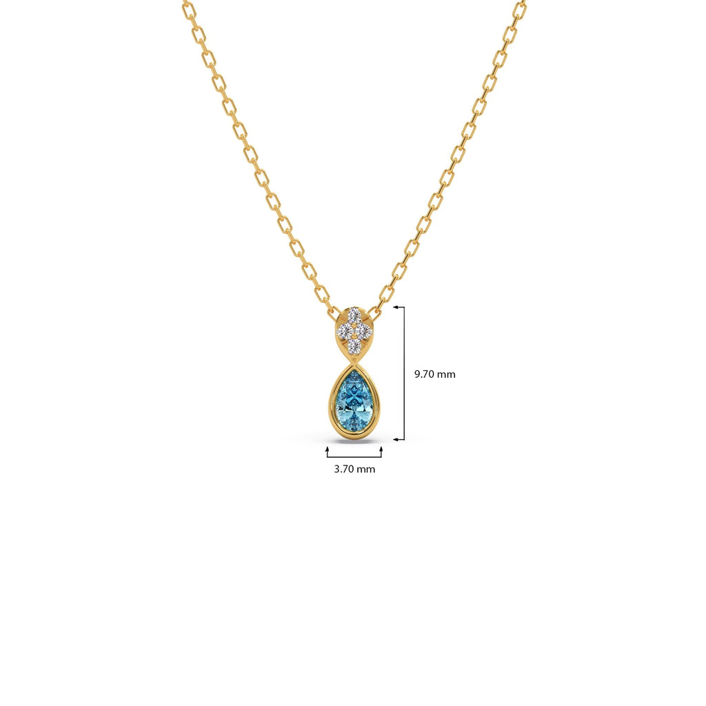 0.12ct Round Necklace Purity of 14KT