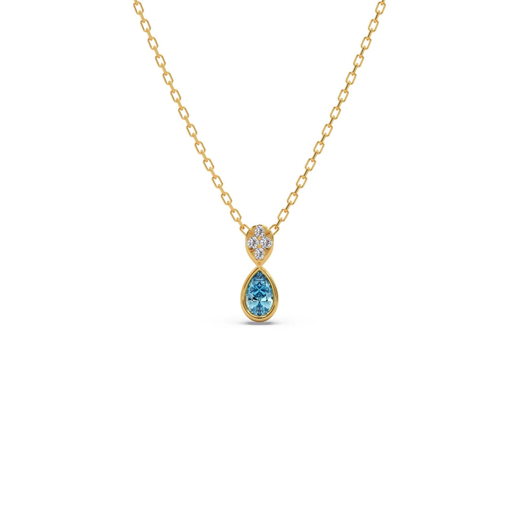 0.12ct Round Necklace Purity of 14KT