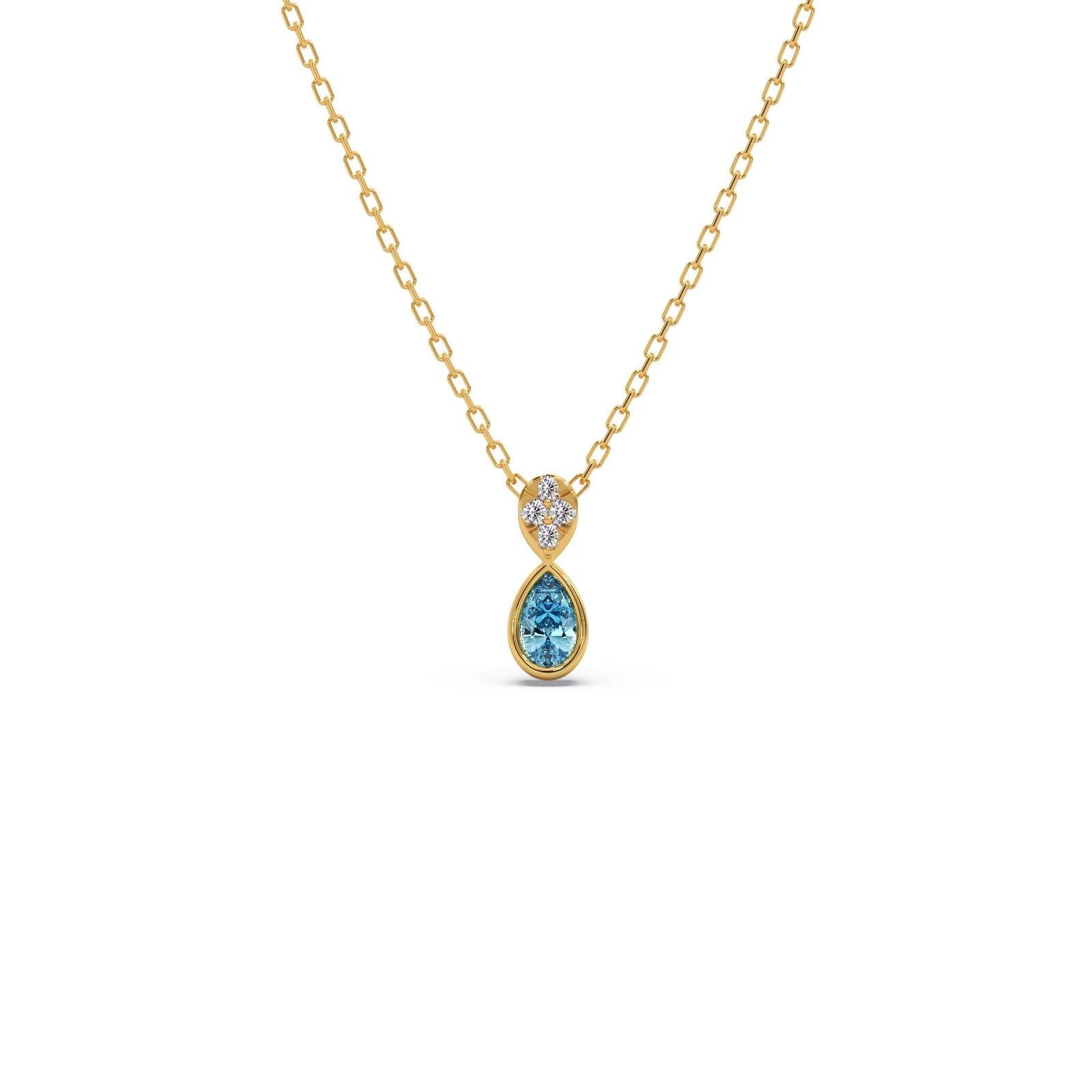 0.12ct Round Necklace Purity of 14KT
