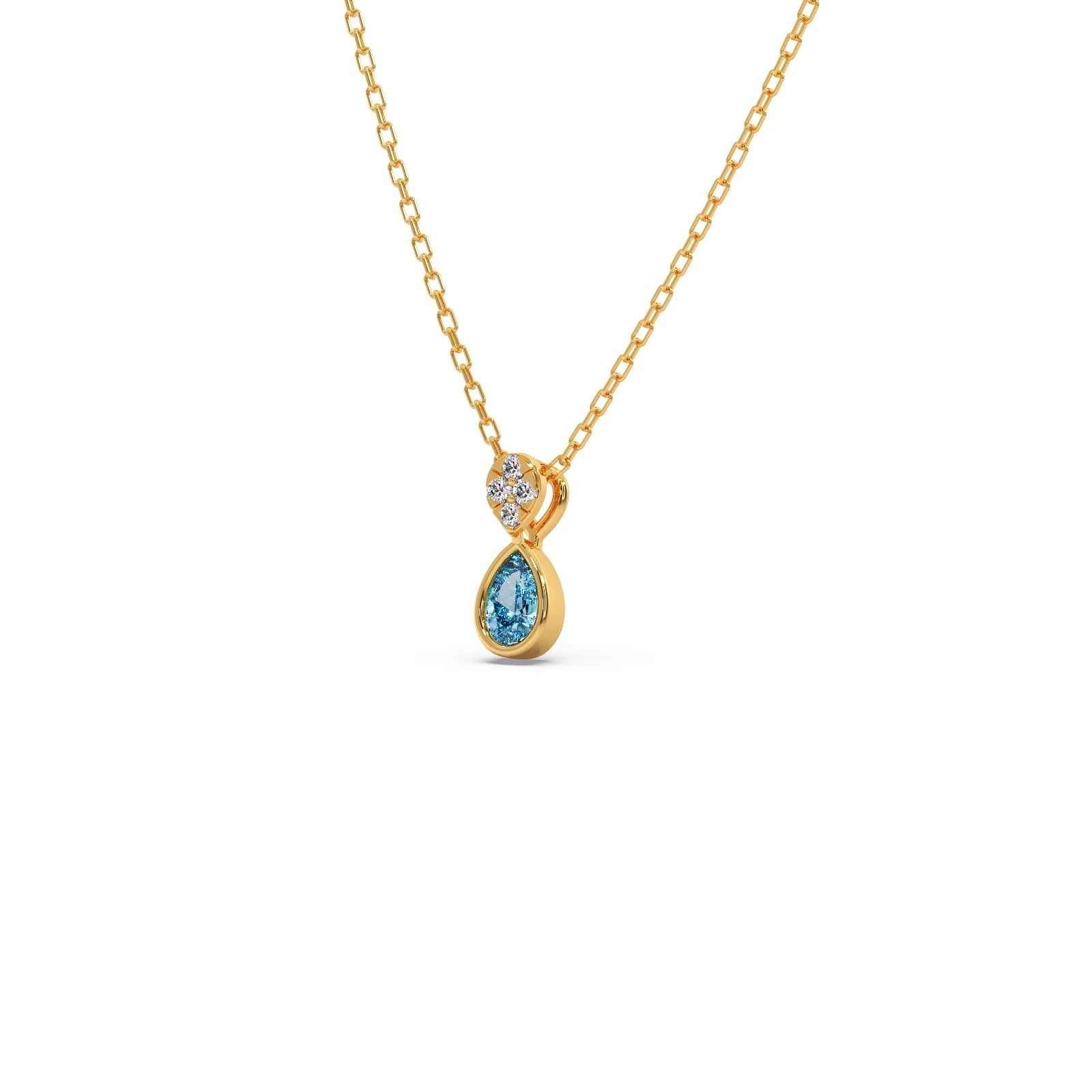 0.12ct Round Necklace Purity of 18KT