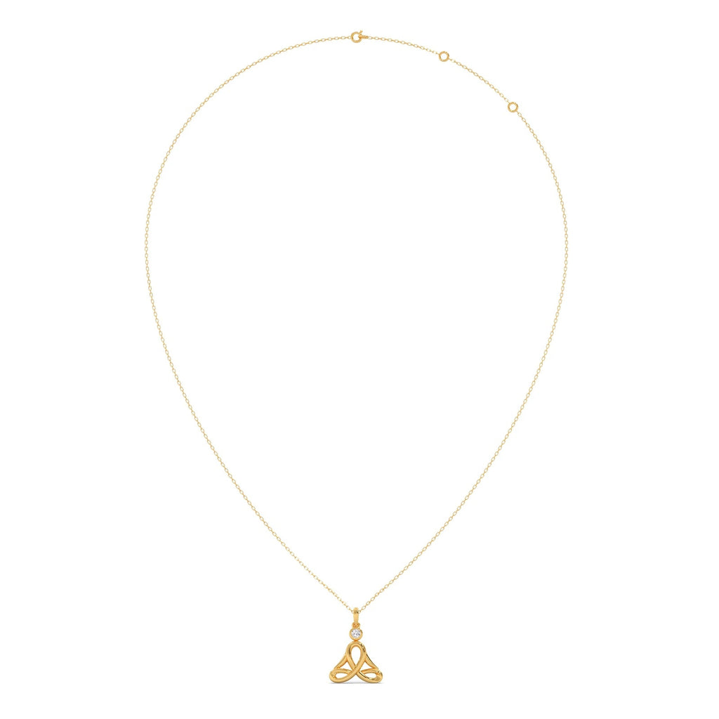 0.1ct Round Necklace Purity of 18KT