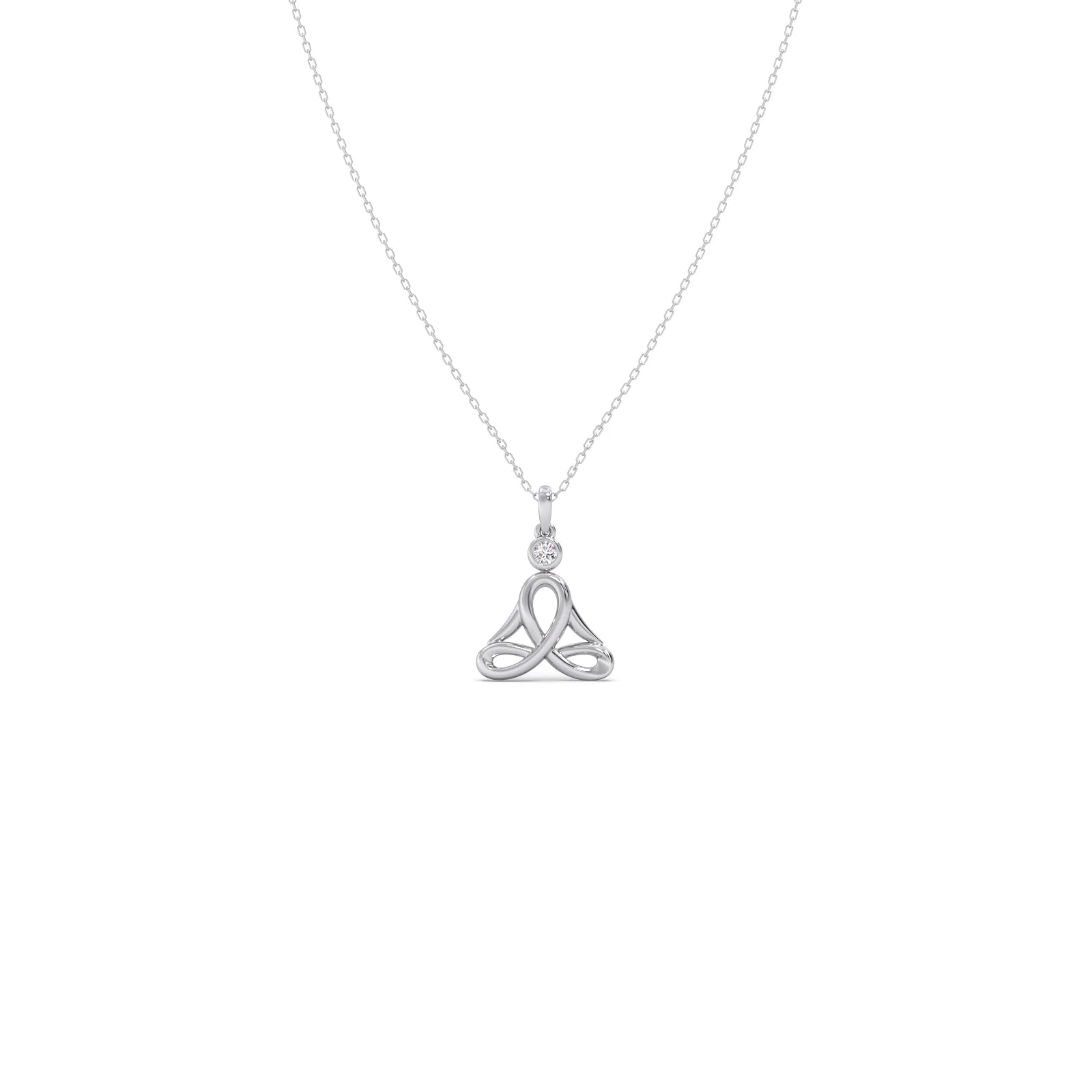 0.1ct Round Necklace Purity of 18KT