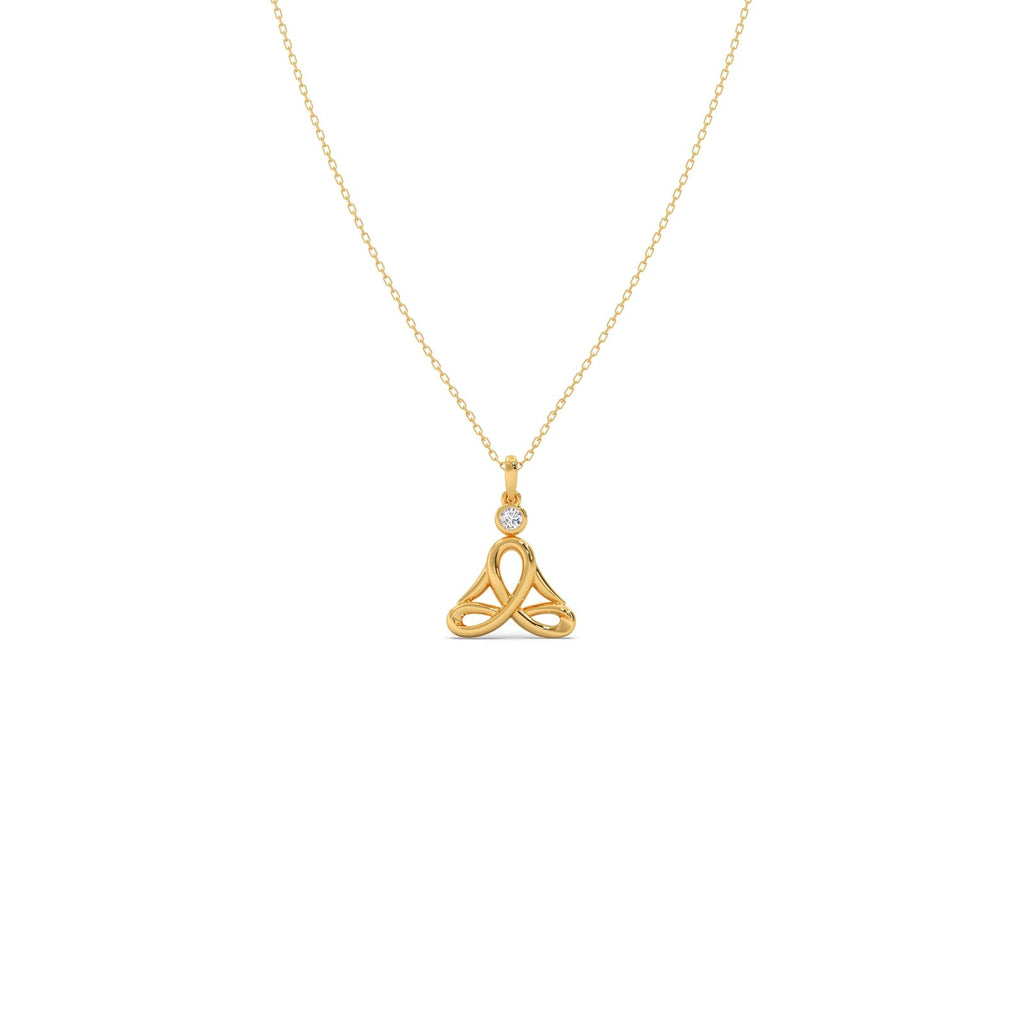 0.1ct Round Necklace Purity of 18KT