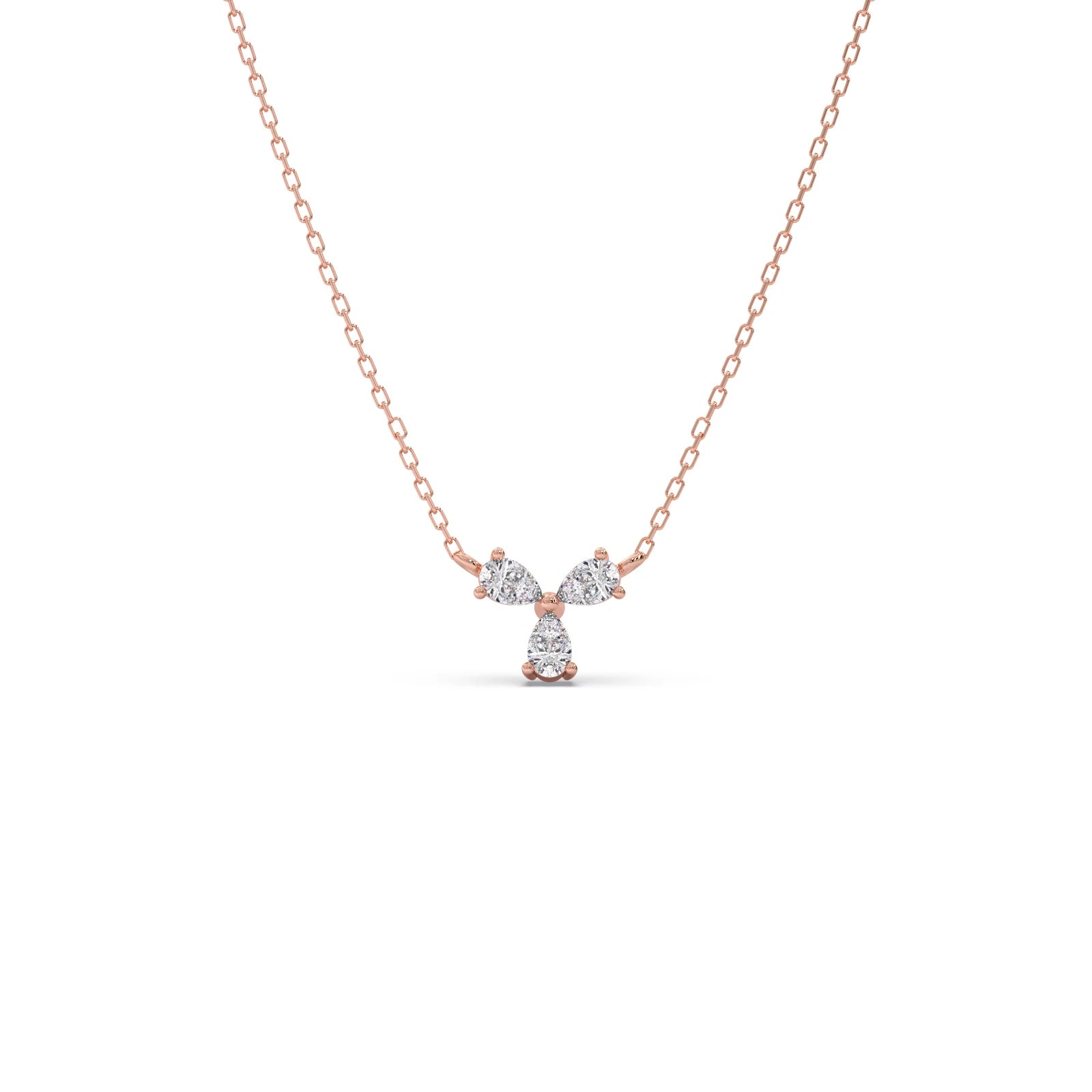 0.81ct Pear Necklace Purity of 14KT