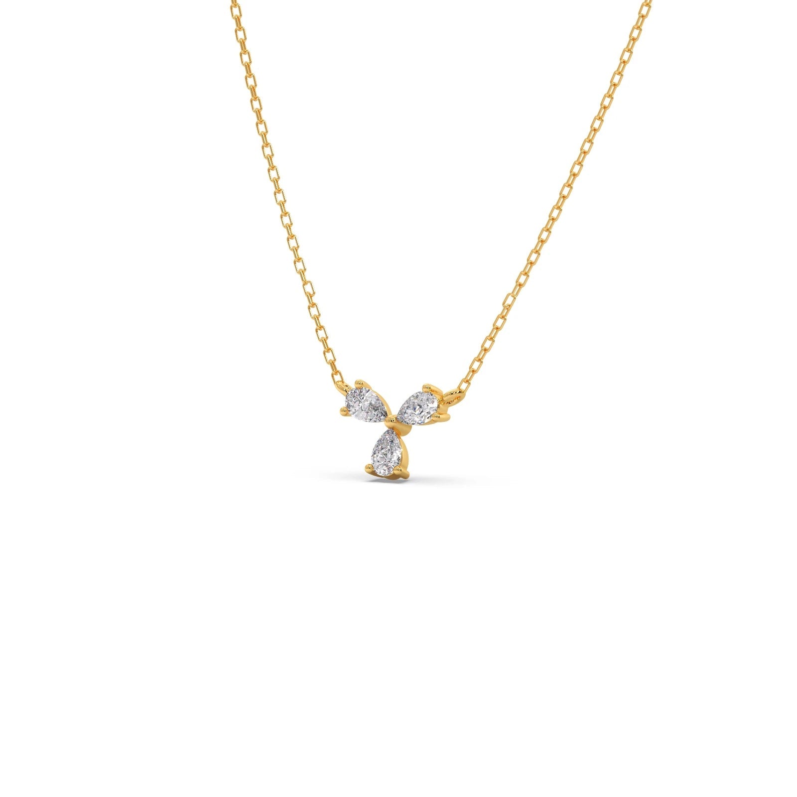 0.81ct Pear Necklace Purity of 14KT