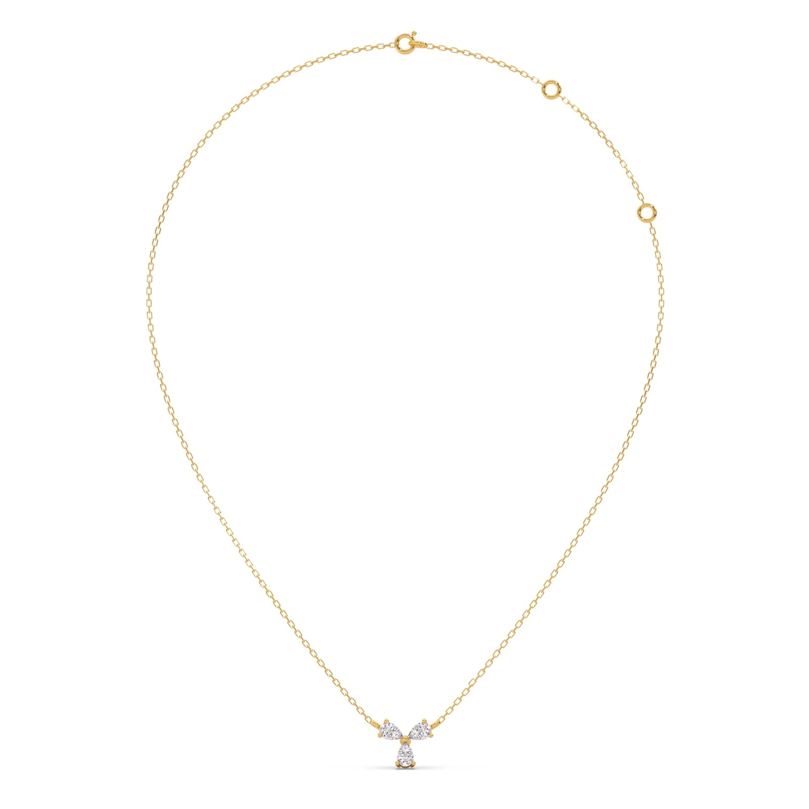 0.81ct Pear Necklace Purity of 14KT