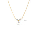 0.81ct Pear Necklace Purity of 14KT