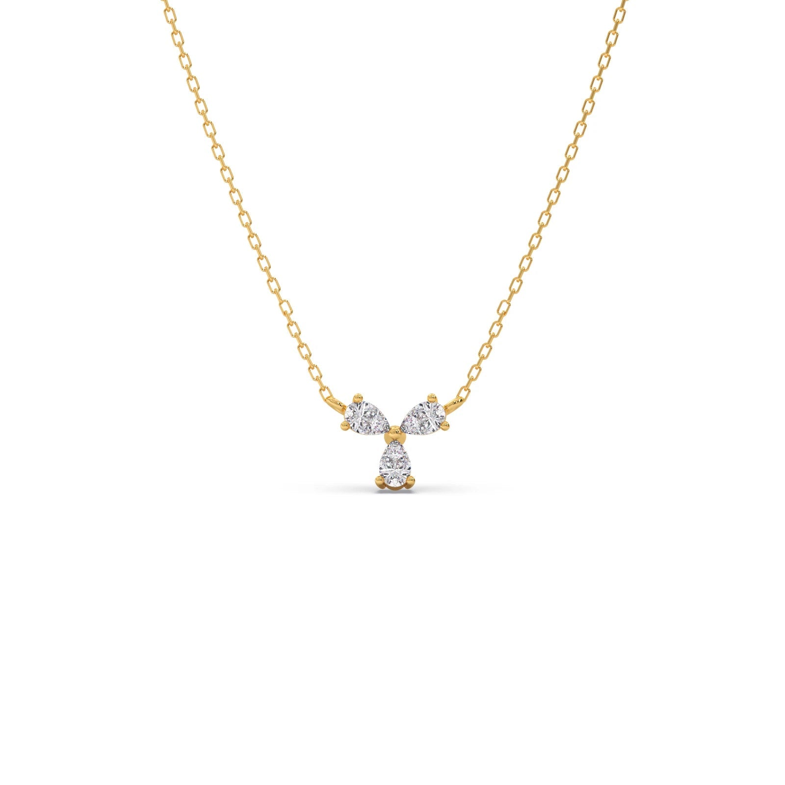 0.81ct Pear Necklace Purity of 14KT