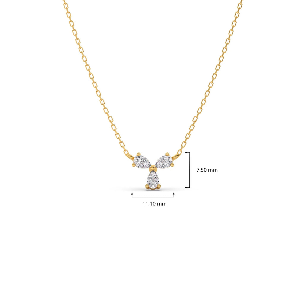 0.81ct Pear Necklace Purity of 14KT