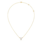 0.81ct Pear Necklace Purity of 18KT