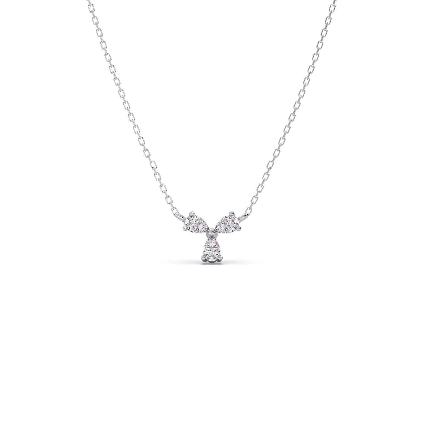 0.81ct Pear Necklace Purity of 18KT