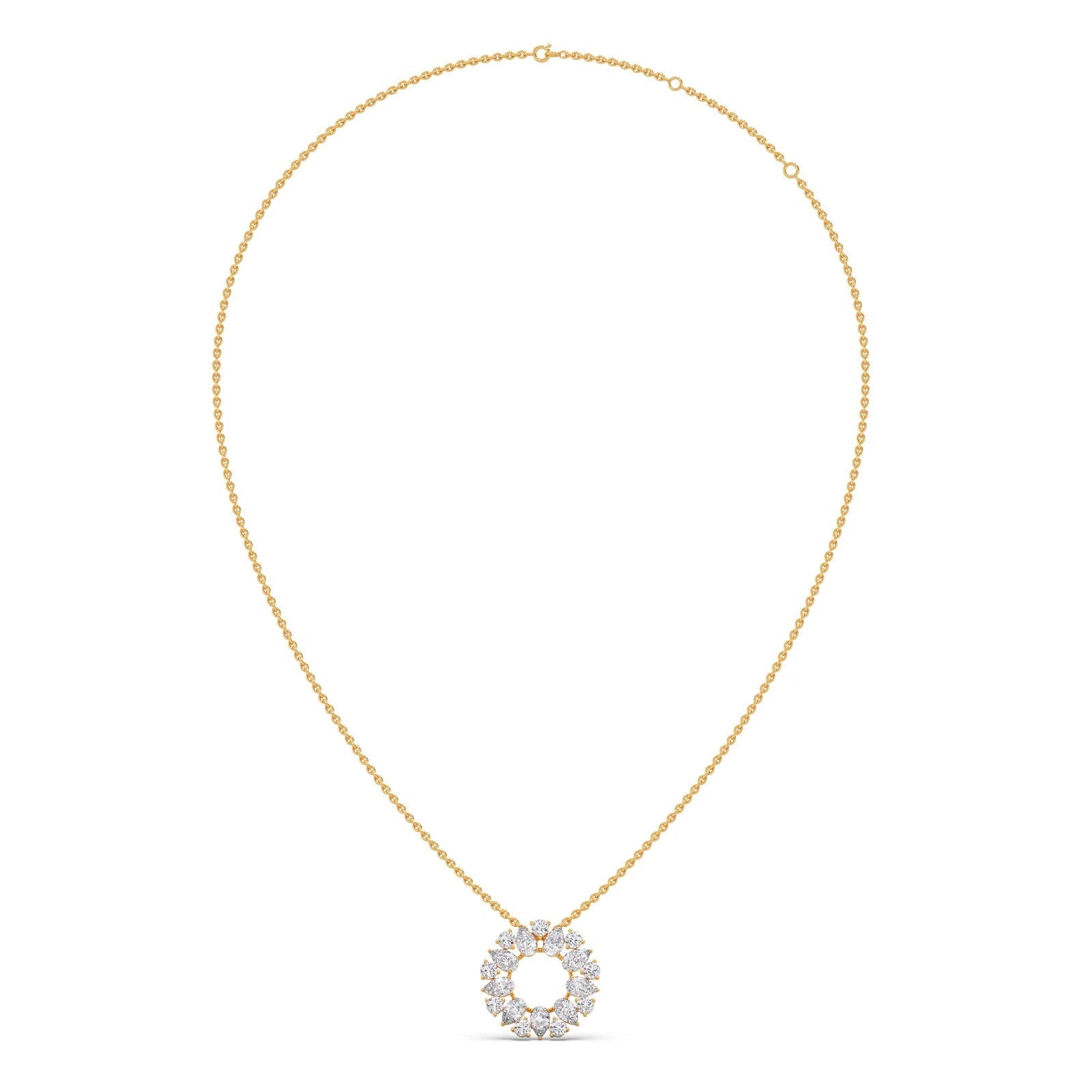 78.48 Pear, Round Necklace Purity of 14KT
