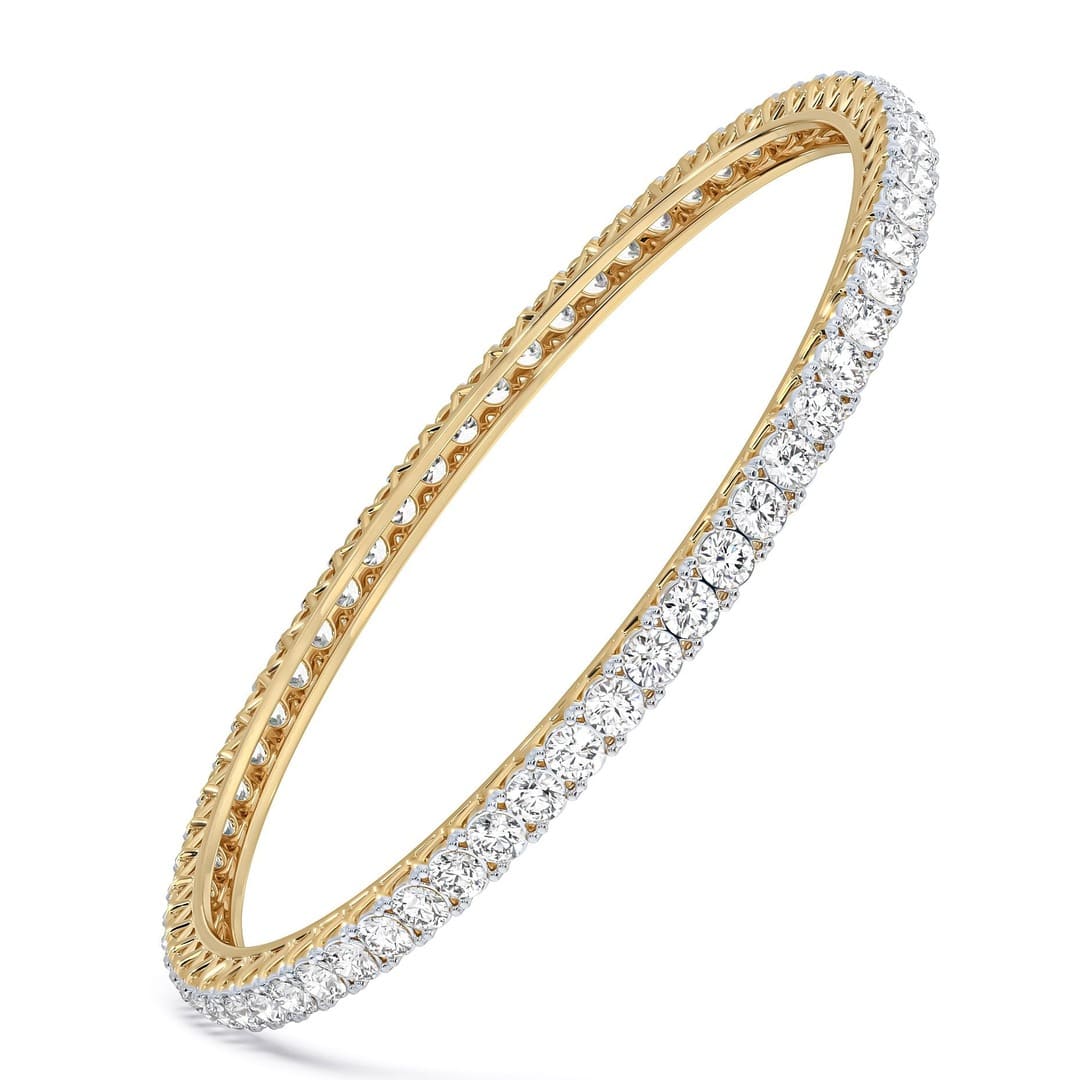 6.30 Ct Bracelets Brilliant Round 18Kt Gold