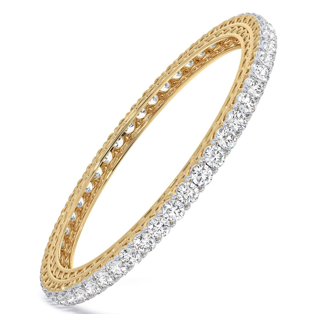 16.50 Ct Bracelets Brilliant Round 18Kt Gold