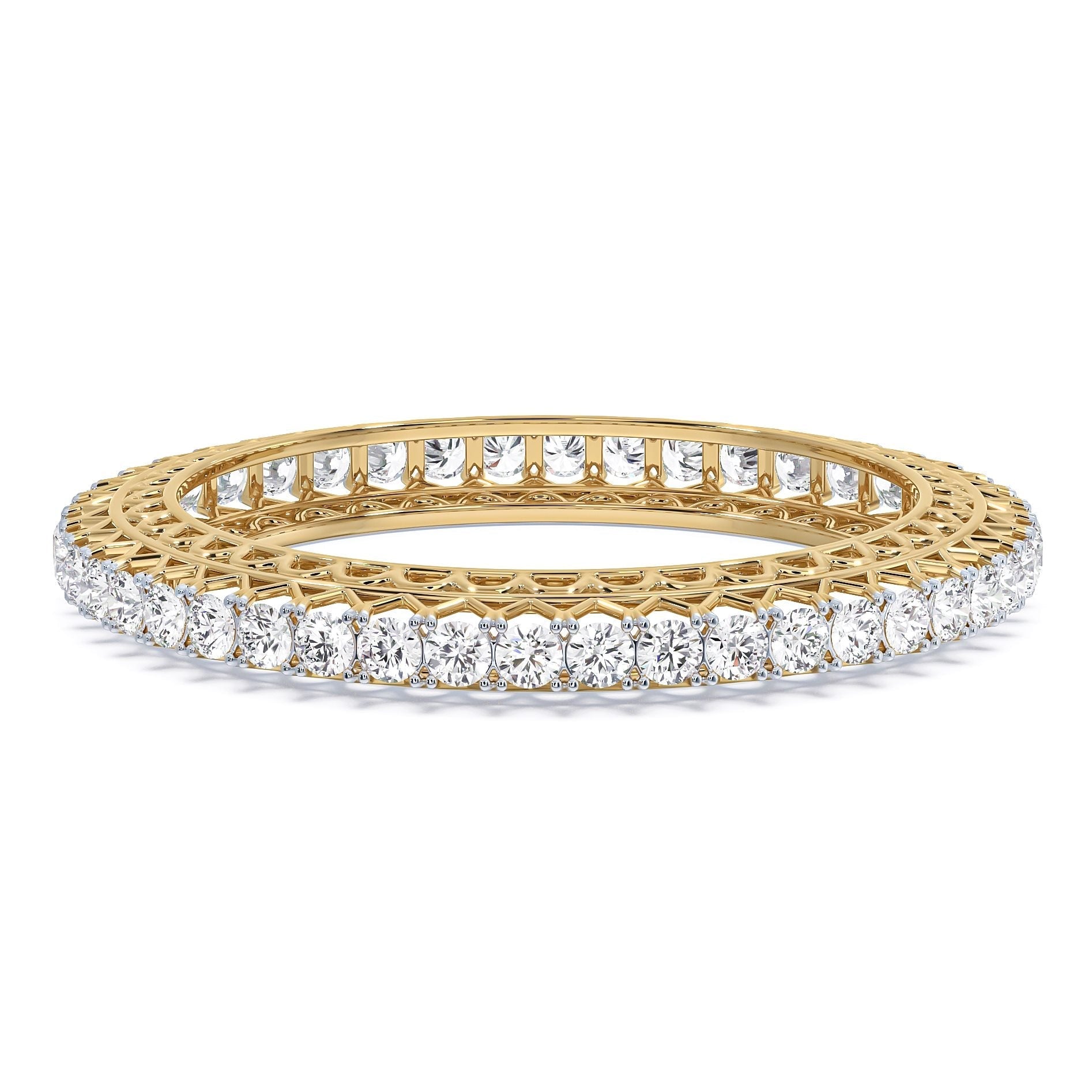 22.50 Ct Bracelets Brilliant Round 18Kt Gold