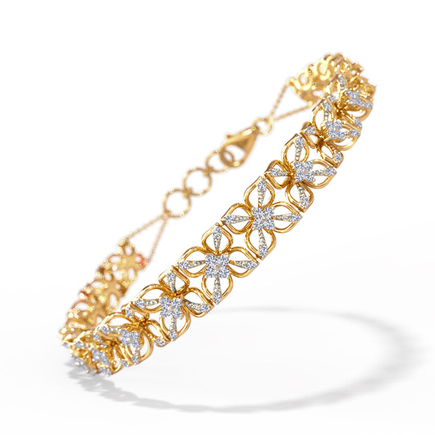 0.660 ct Bracelets of 14 KT gold