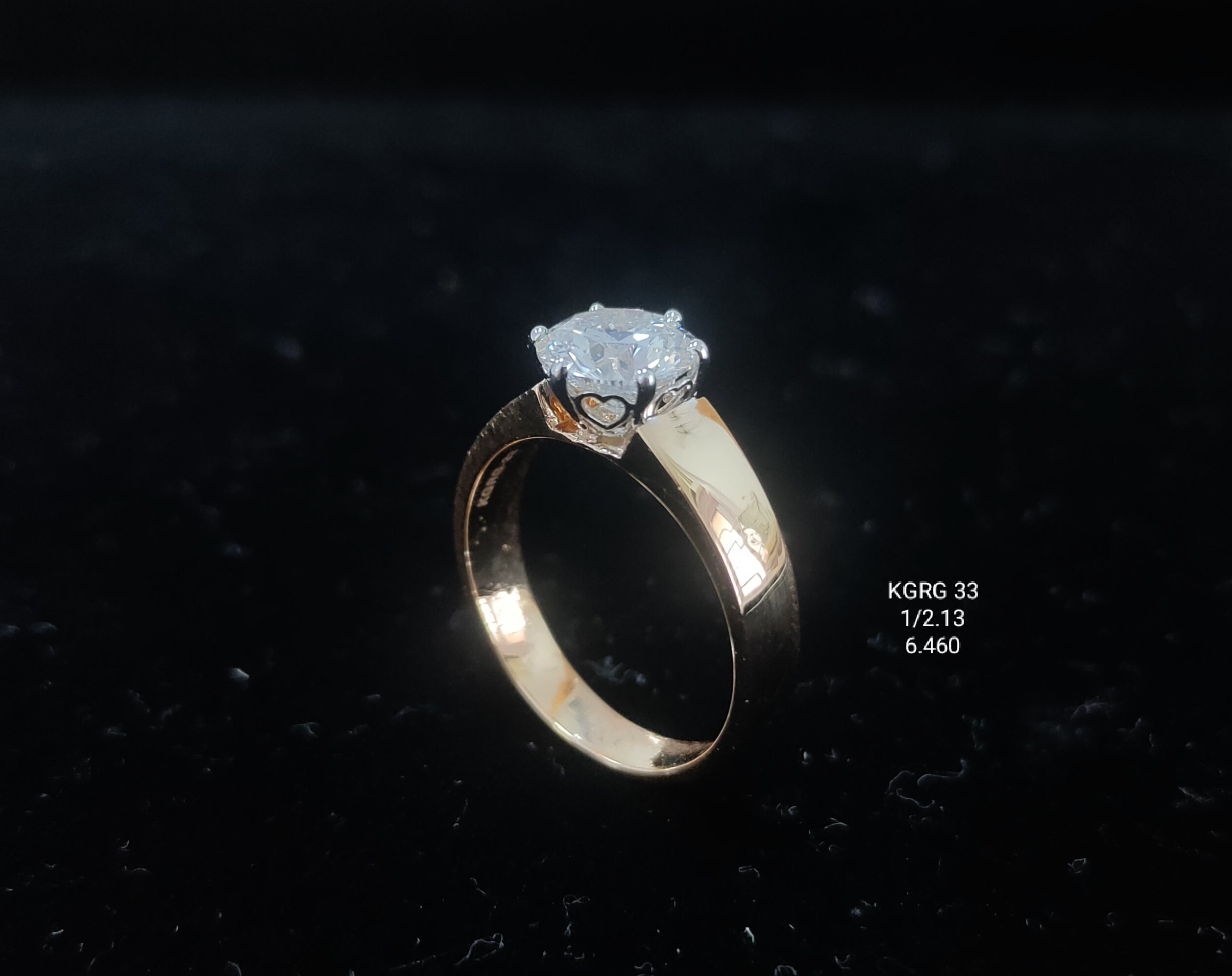 2.13Ct RING solitaire diamonds 18K