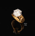 4.13CT RING solitaire diamonds 18K