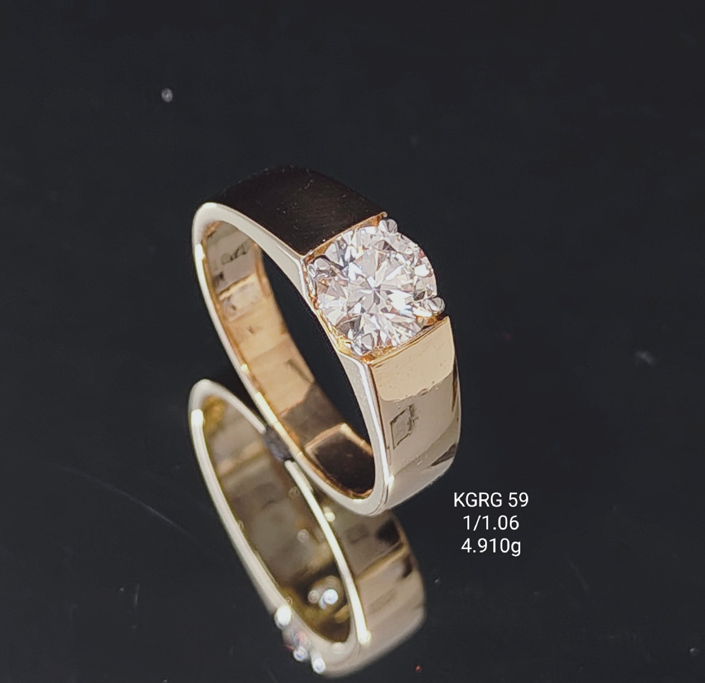 1.06CT RING solitaire diamonds 18K