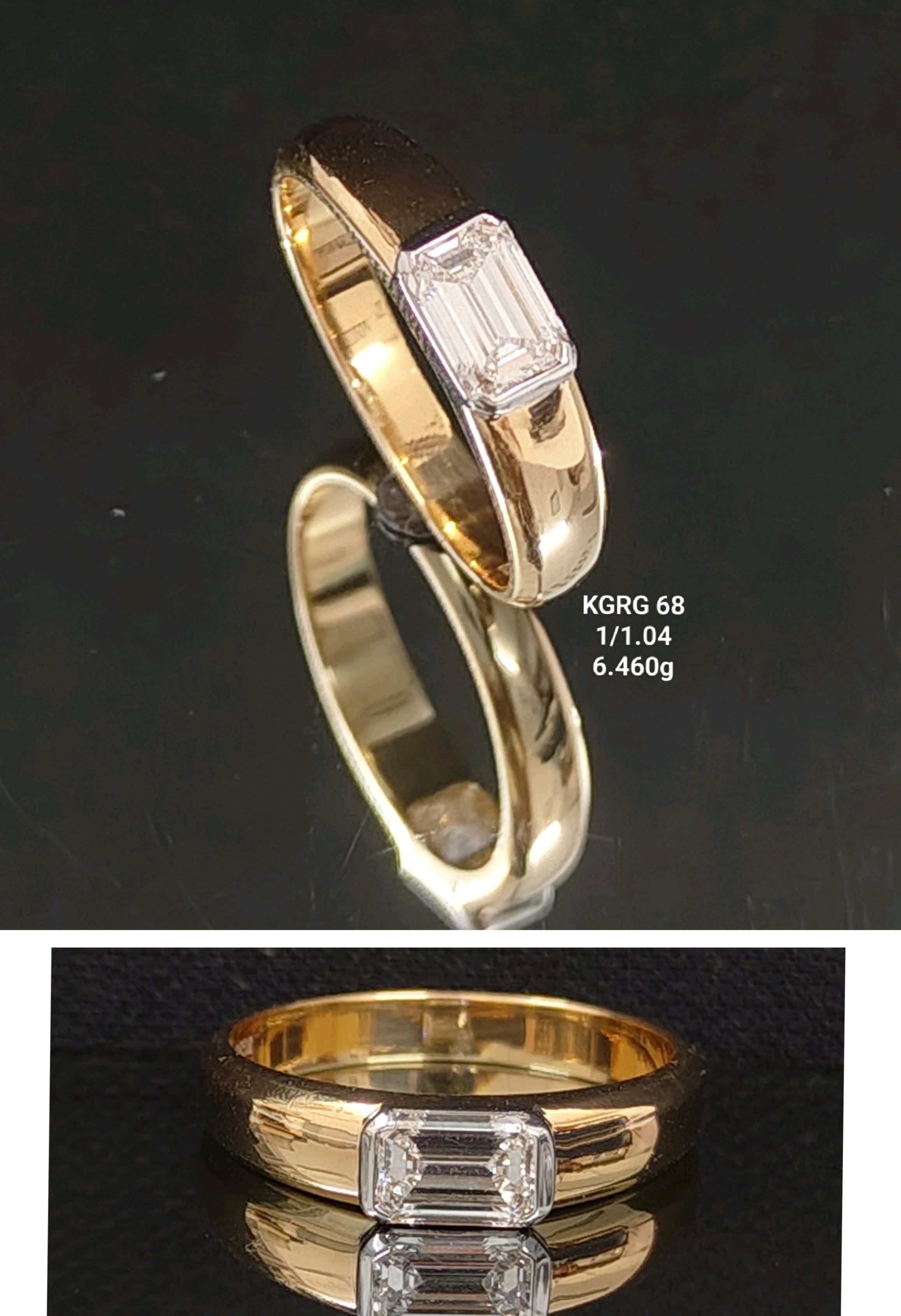 1.04Ct RING A240:B243Solitaire Diamond 18K