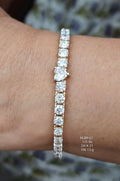 4.87Ct BRACELET Small round diamonds 18K