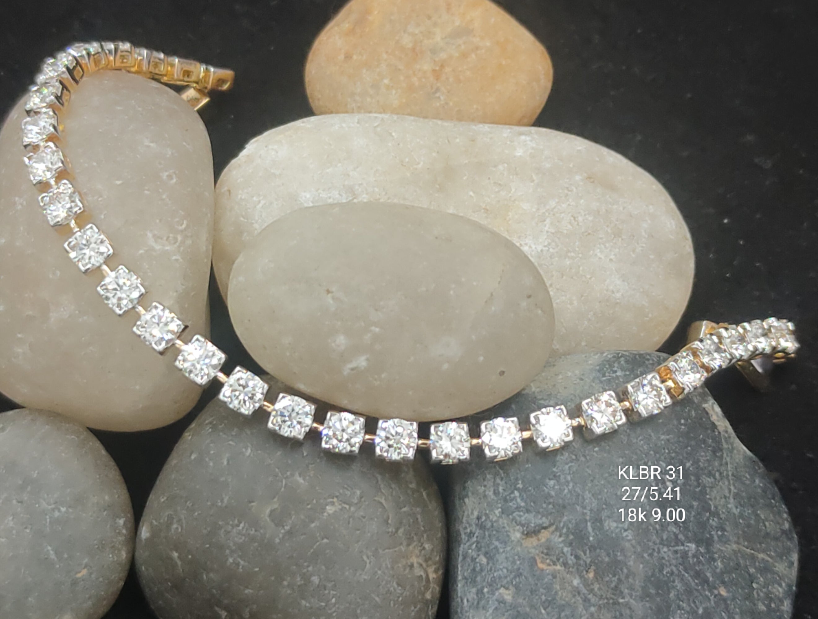 5.41Ct BRACELET Small round diamonds 18K