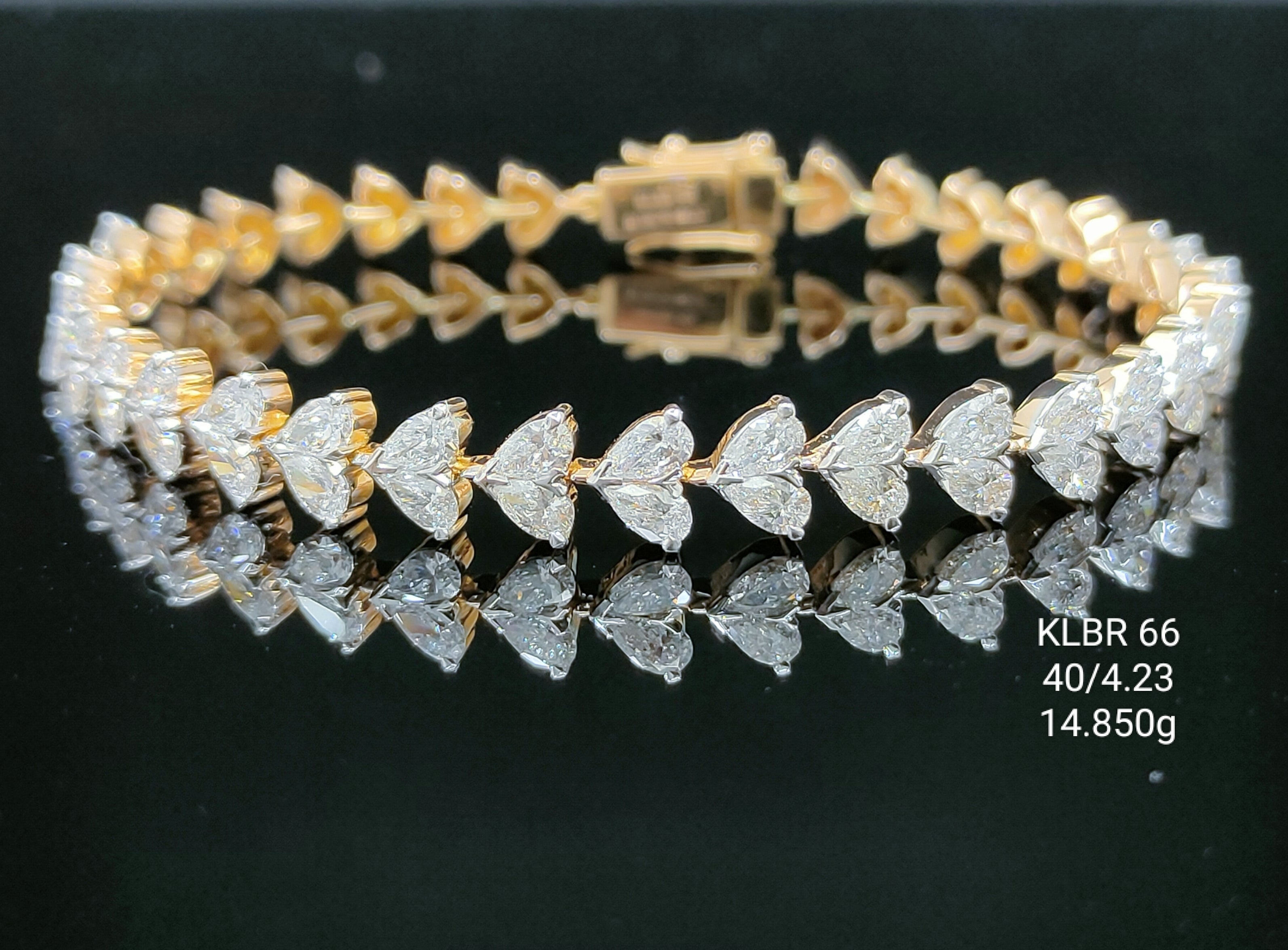 4.23Ct BRACELET MIX shape  diamonds 18K