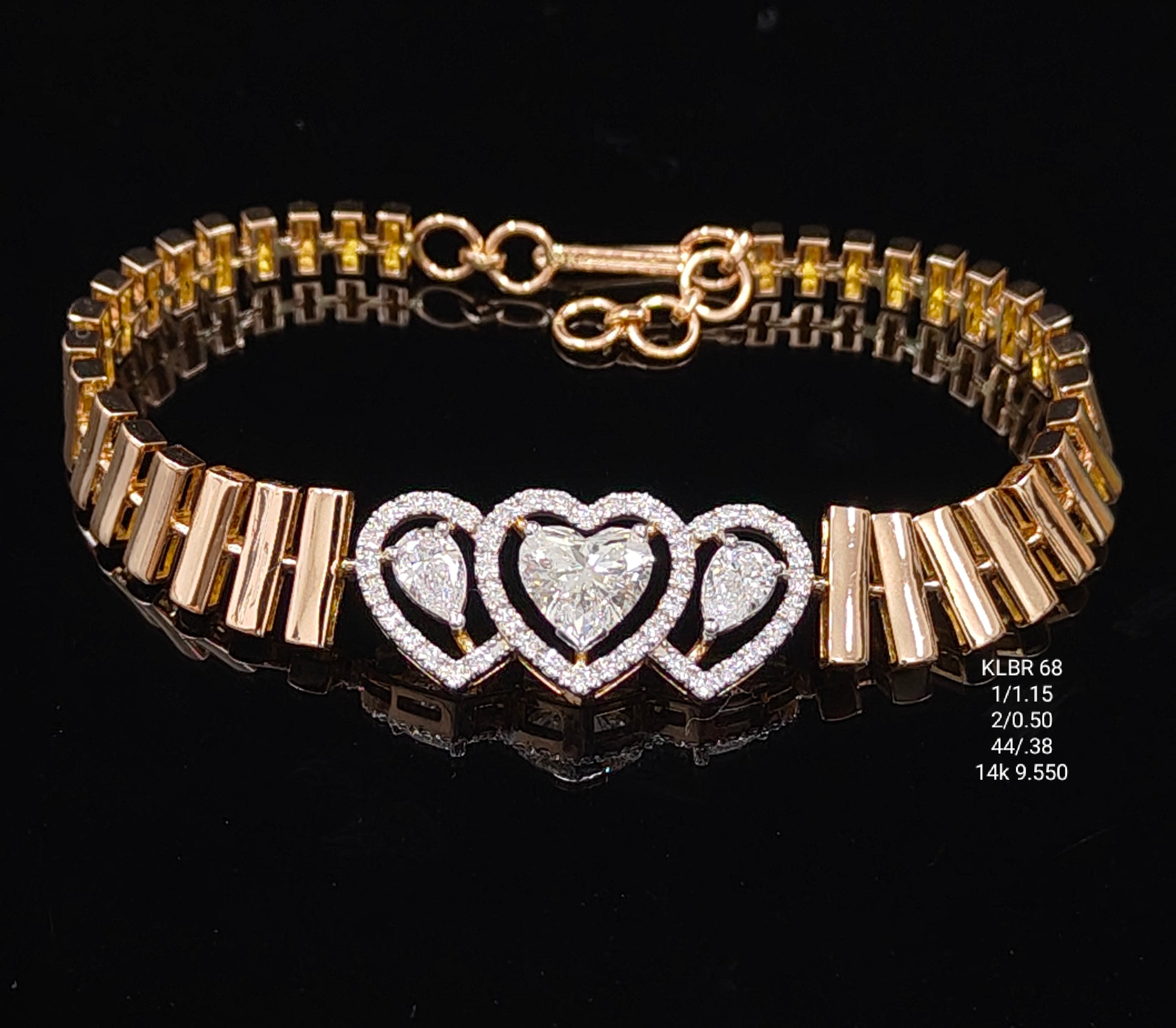 2.03Ct BRACELET Small round diamonds 18K