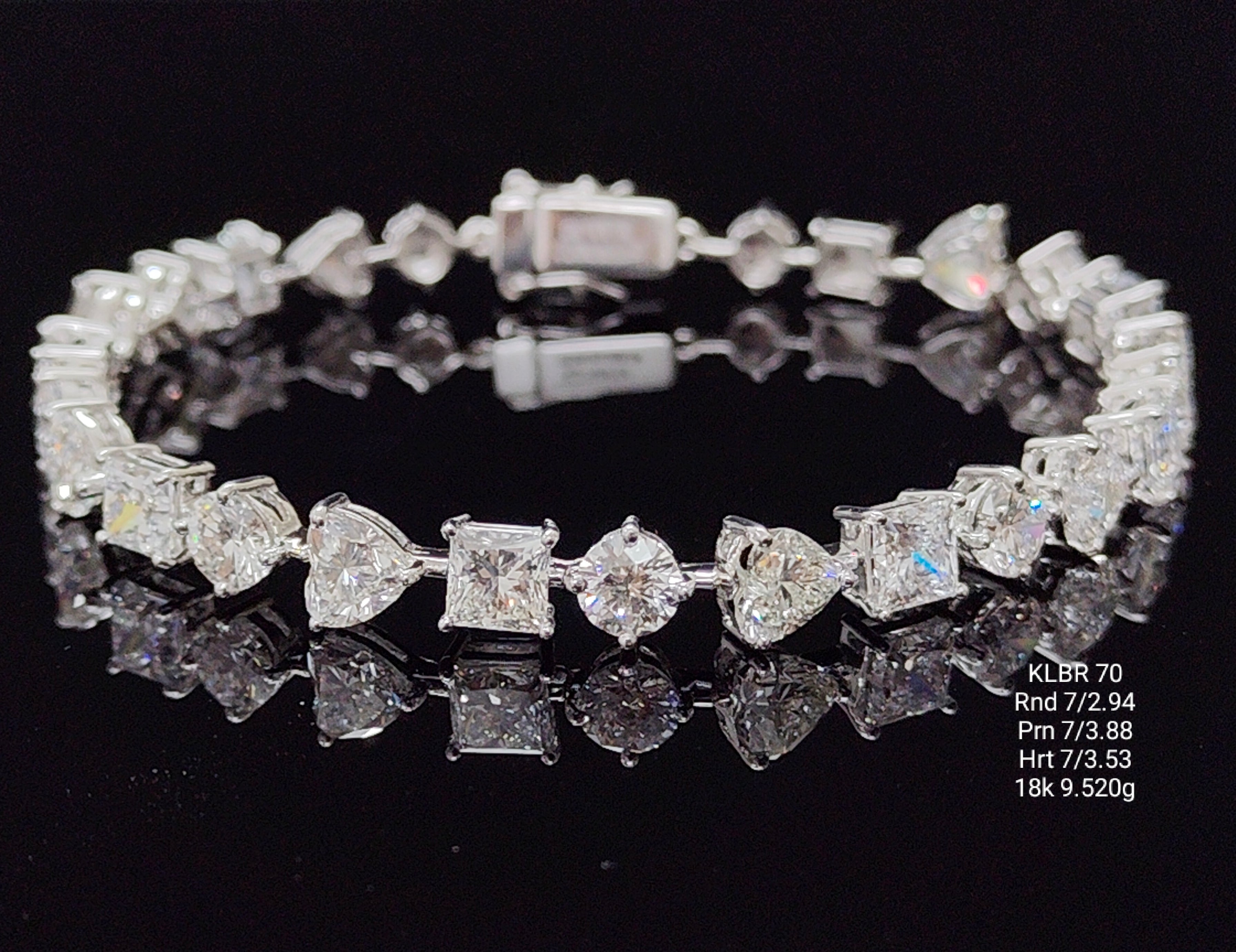 10.35Ct BRACELET Small round diamonds 18K