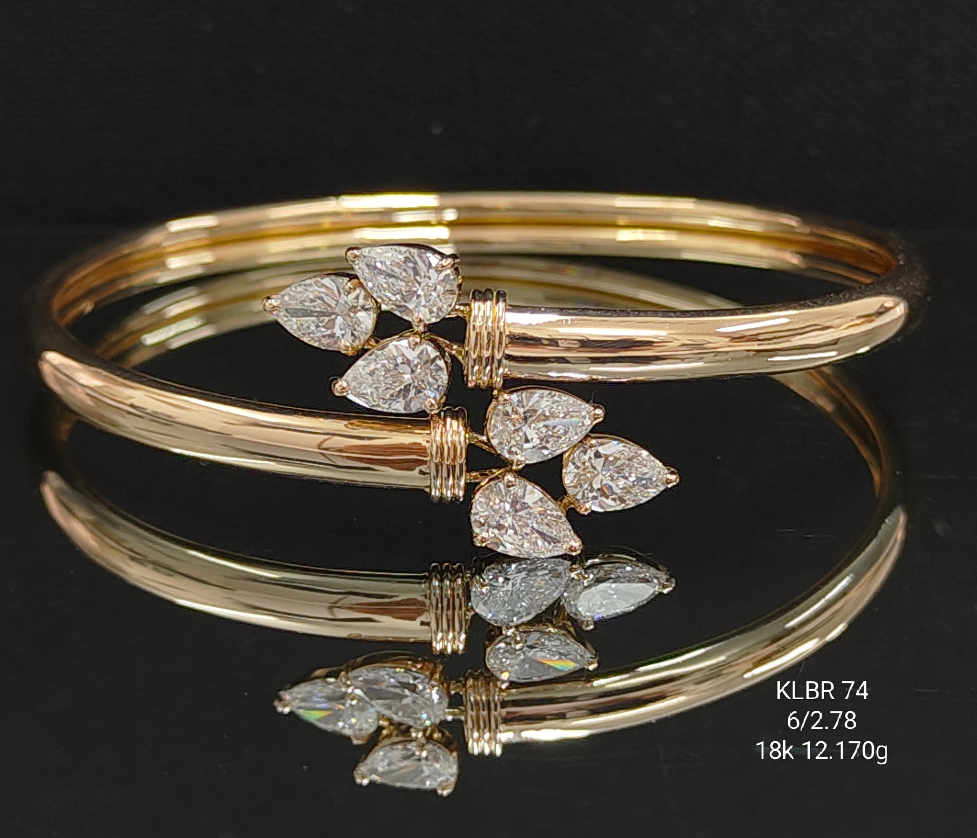 2.78Ct BRACELET MIX shape  diamonds 18K