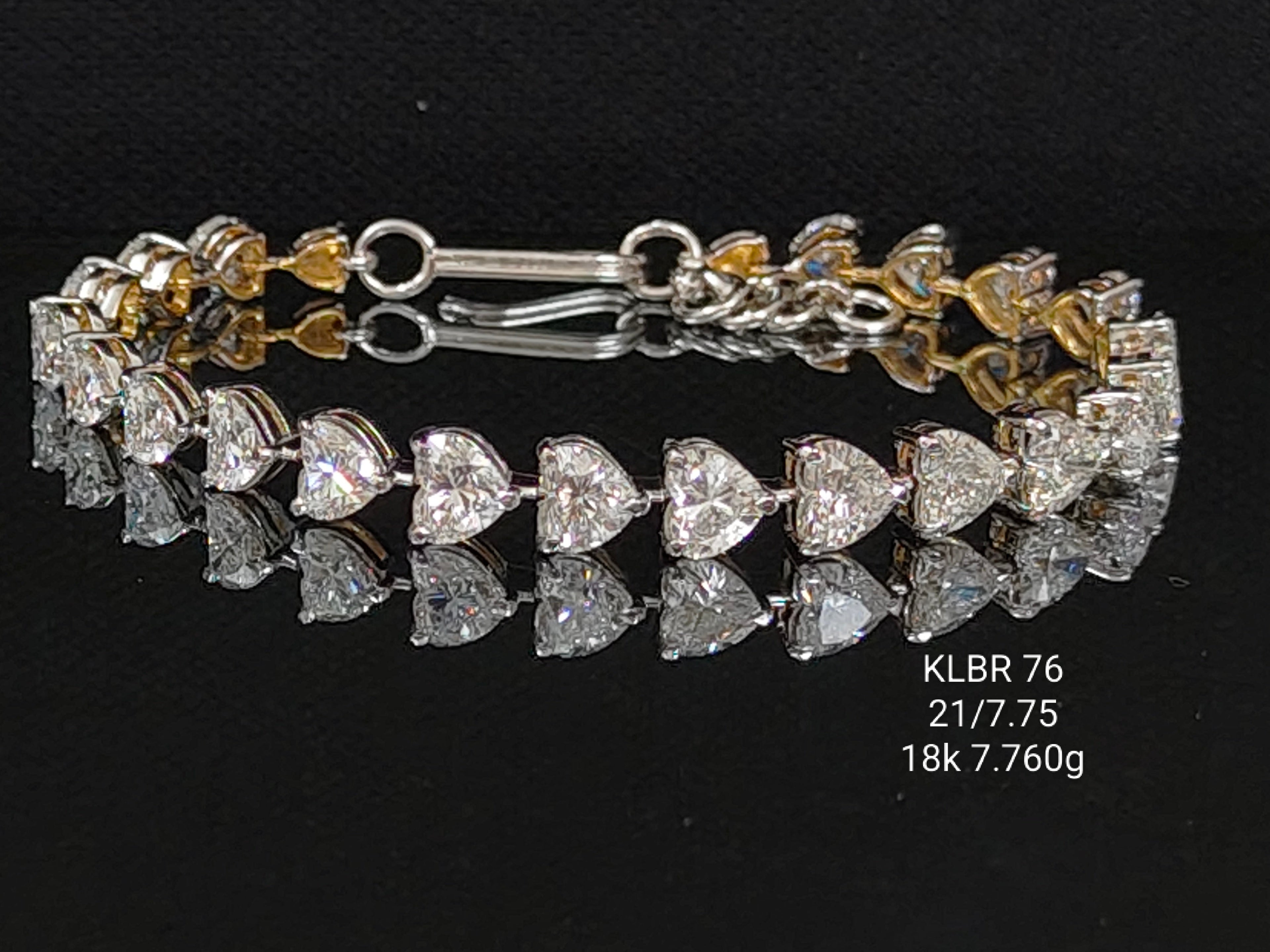 7.75Ct BRACELET MIX shape  diamonds 18K