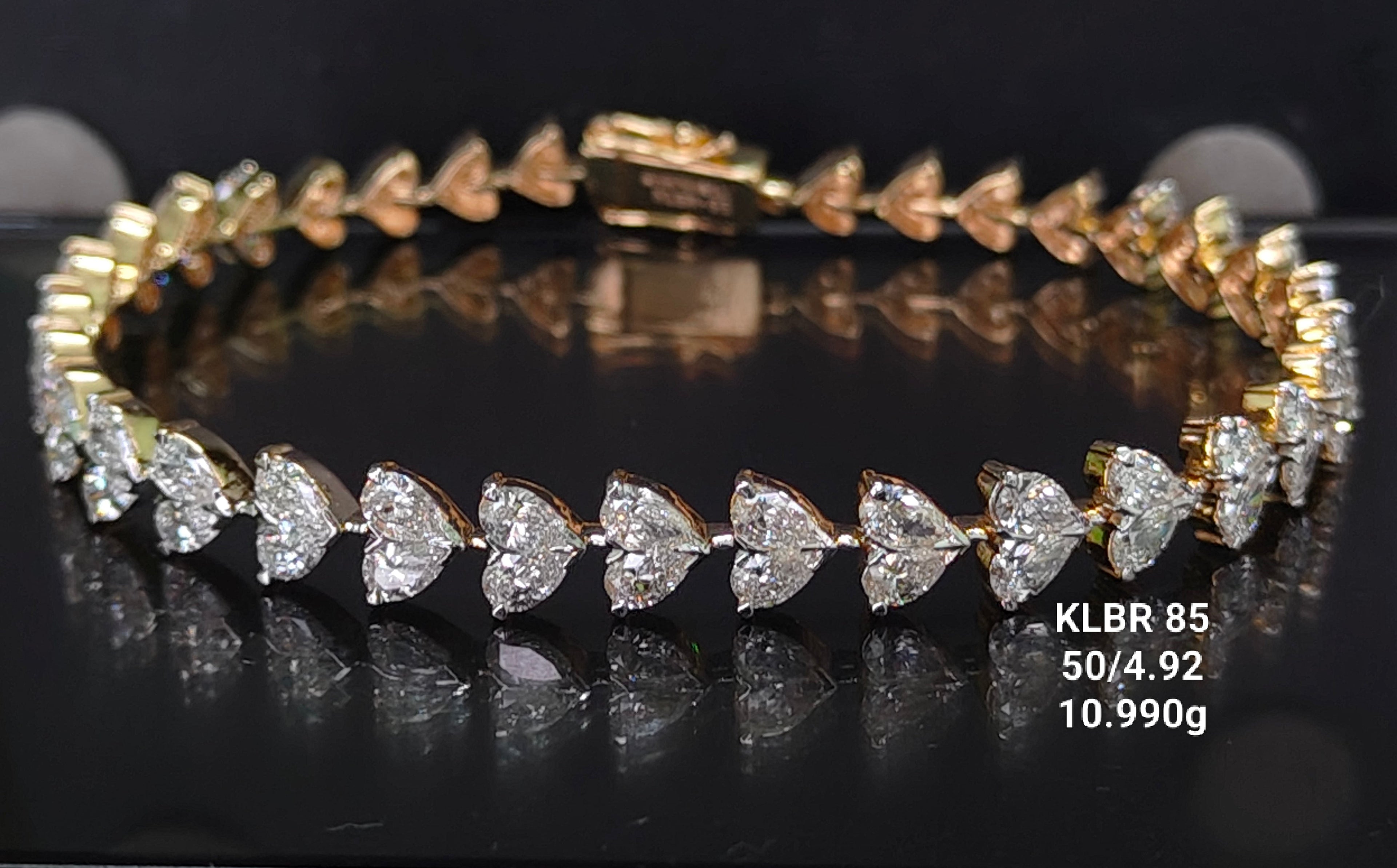 4.92Ct BRACELET MIX shape  diamonds 18K