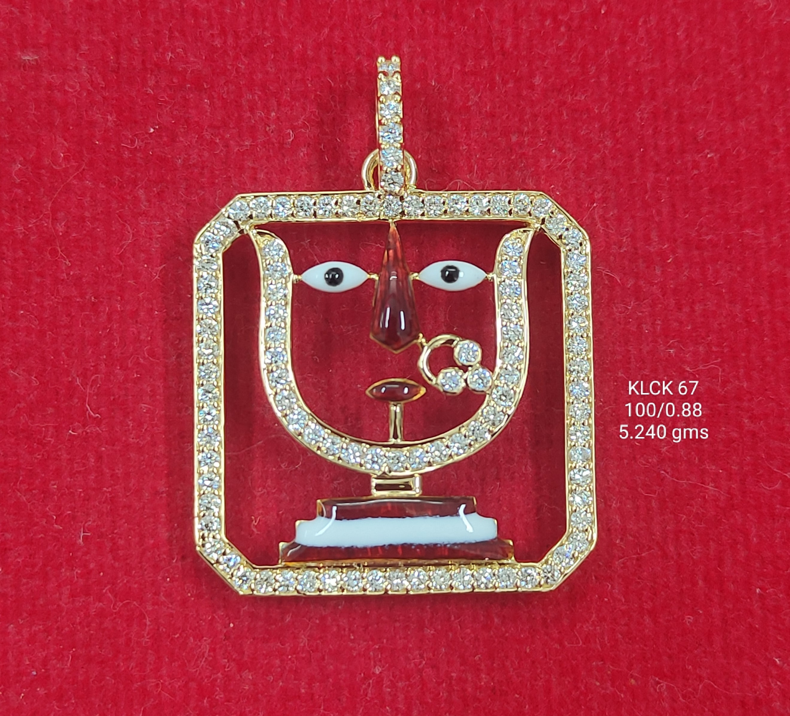 0.88Ct LOCKET Small round diamonds 18K