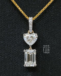 3.3Ct LOCKET Small round diamonds 18K
