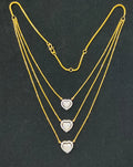 6.96Ct LOCKET Small round diamonds 18K