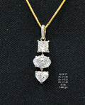 5.04Ct LOCKET Small round diamonds 18K