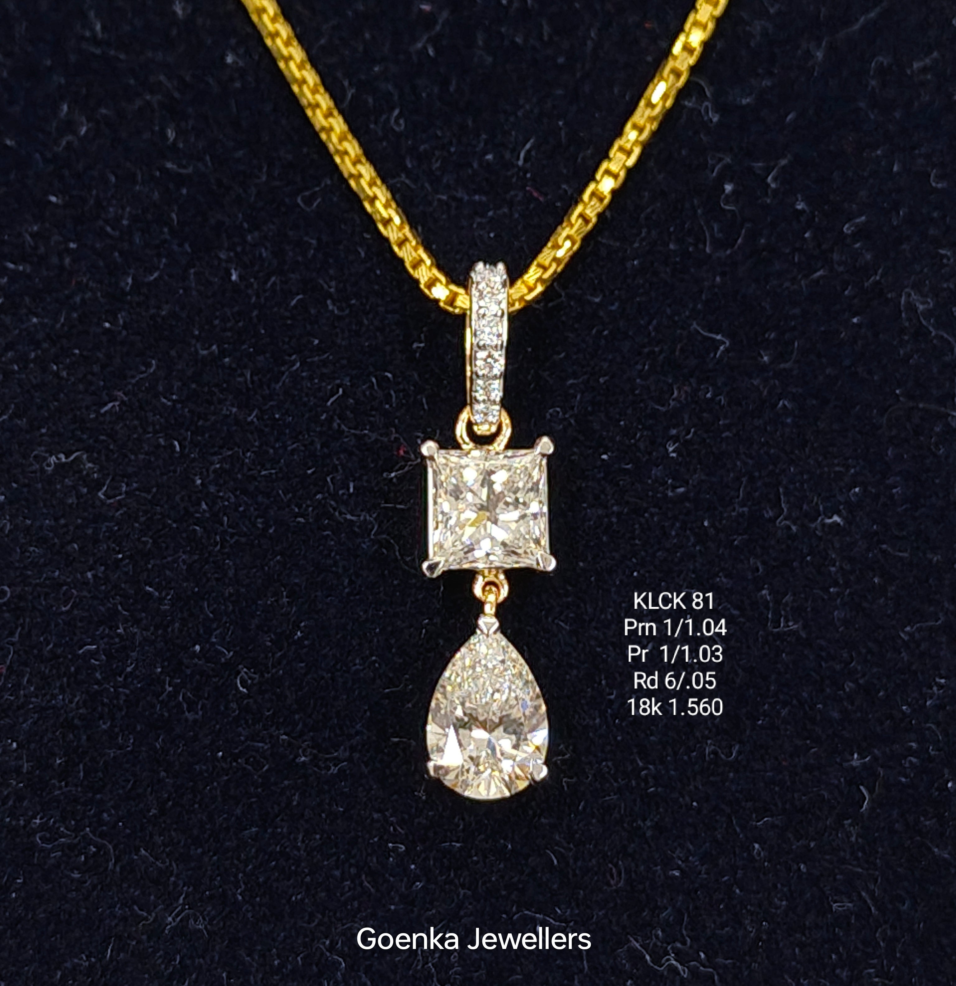 2.12Ct LOCKET Solitaire Diamond 18K