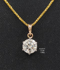 3.08Ct LOCKET solitaire diamonds 18K