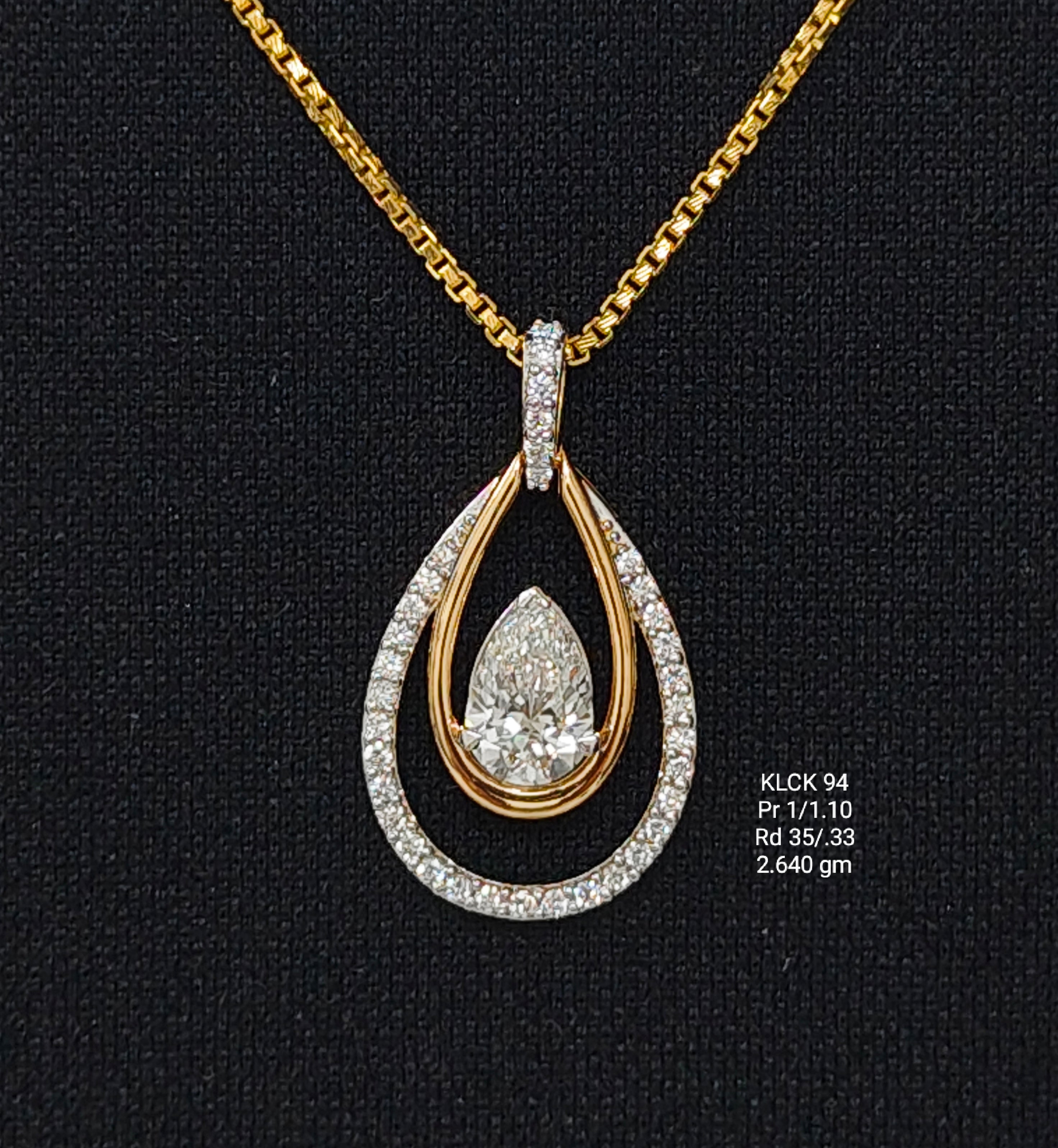 1.43Ct LOCKET Solitaire Diamond 18K