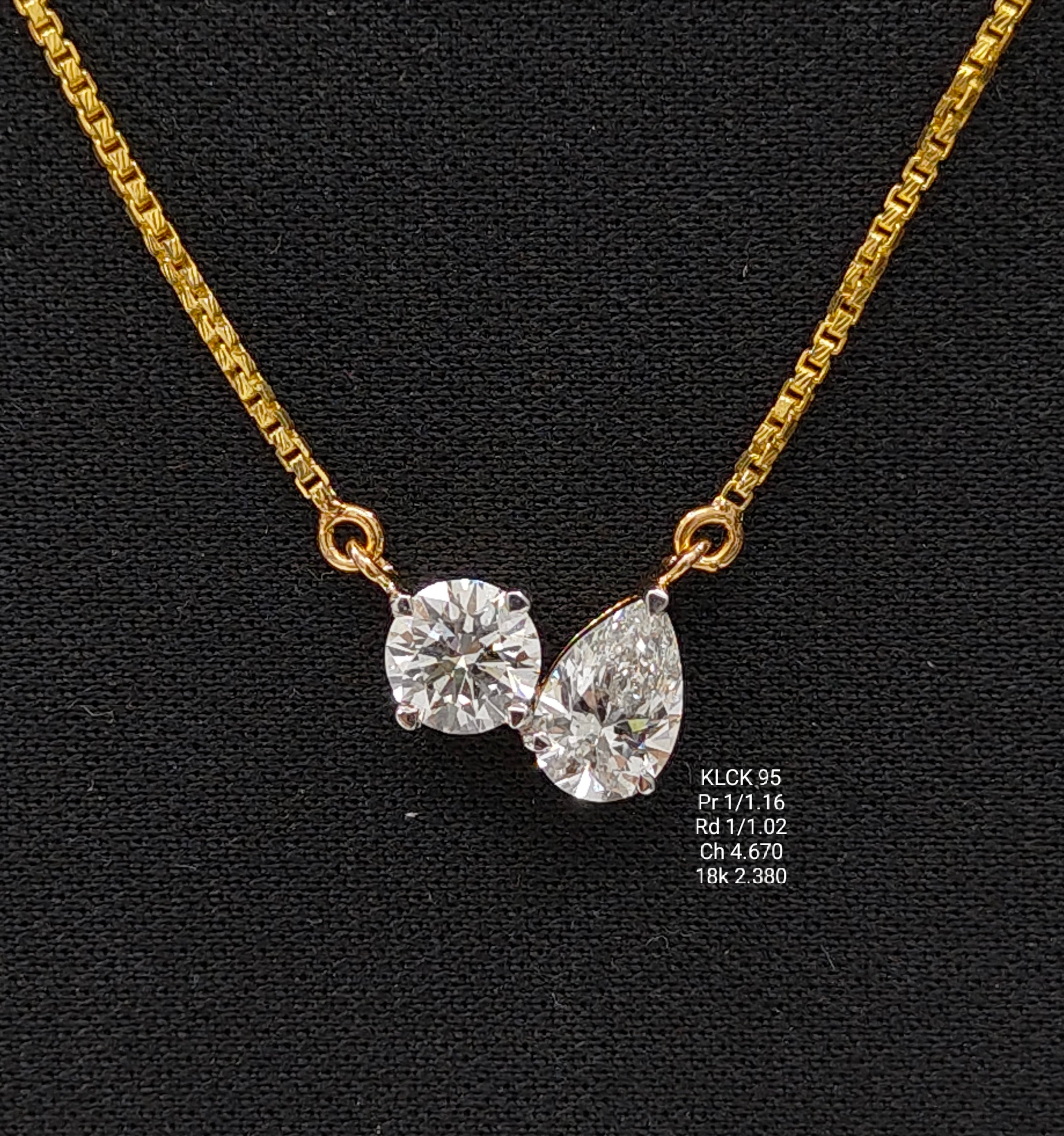 2.18Ct LOCKET Solitaire Diamond 18K