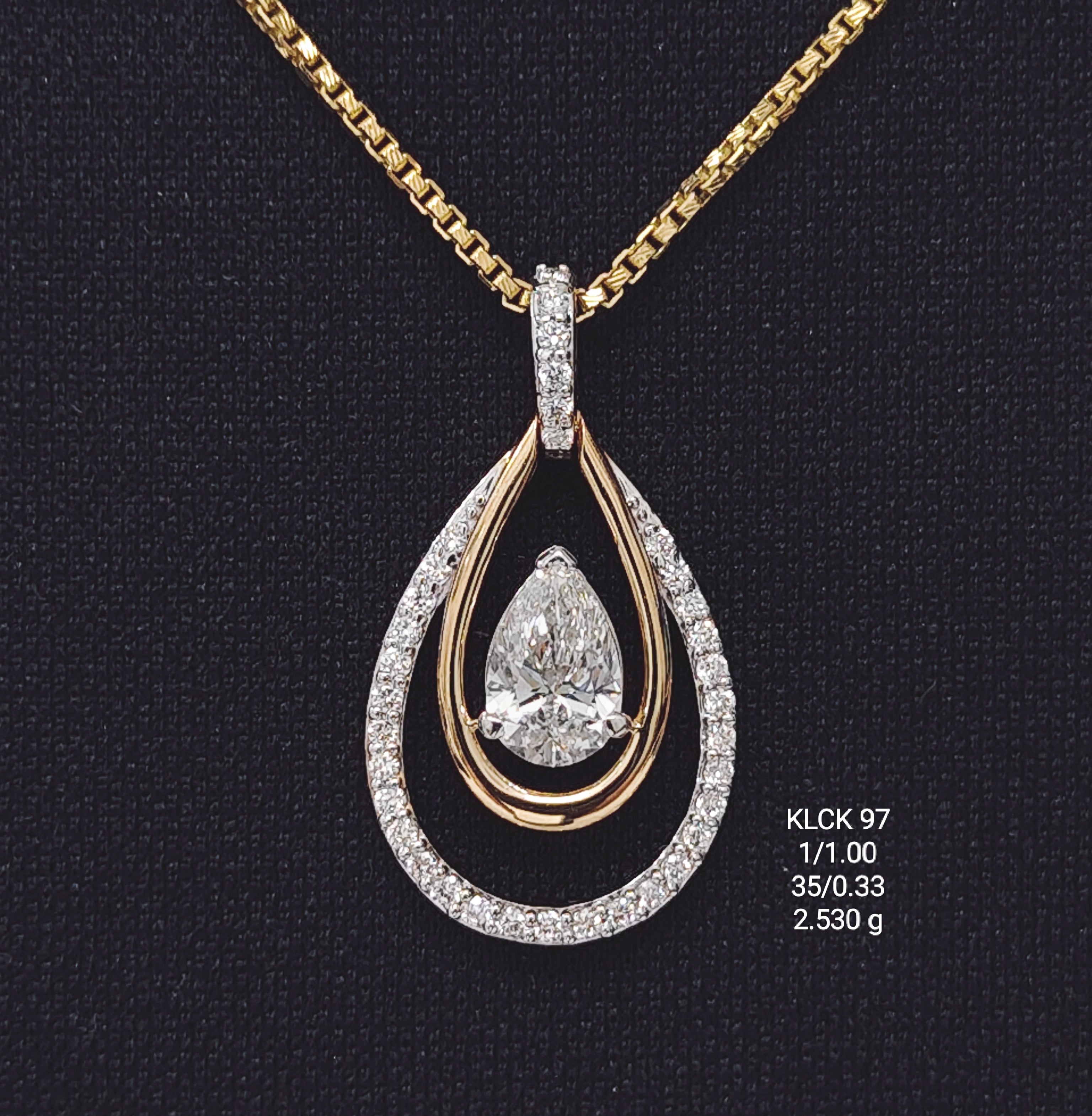 1.33Ct LOCKET Solitaire Diamond 18K