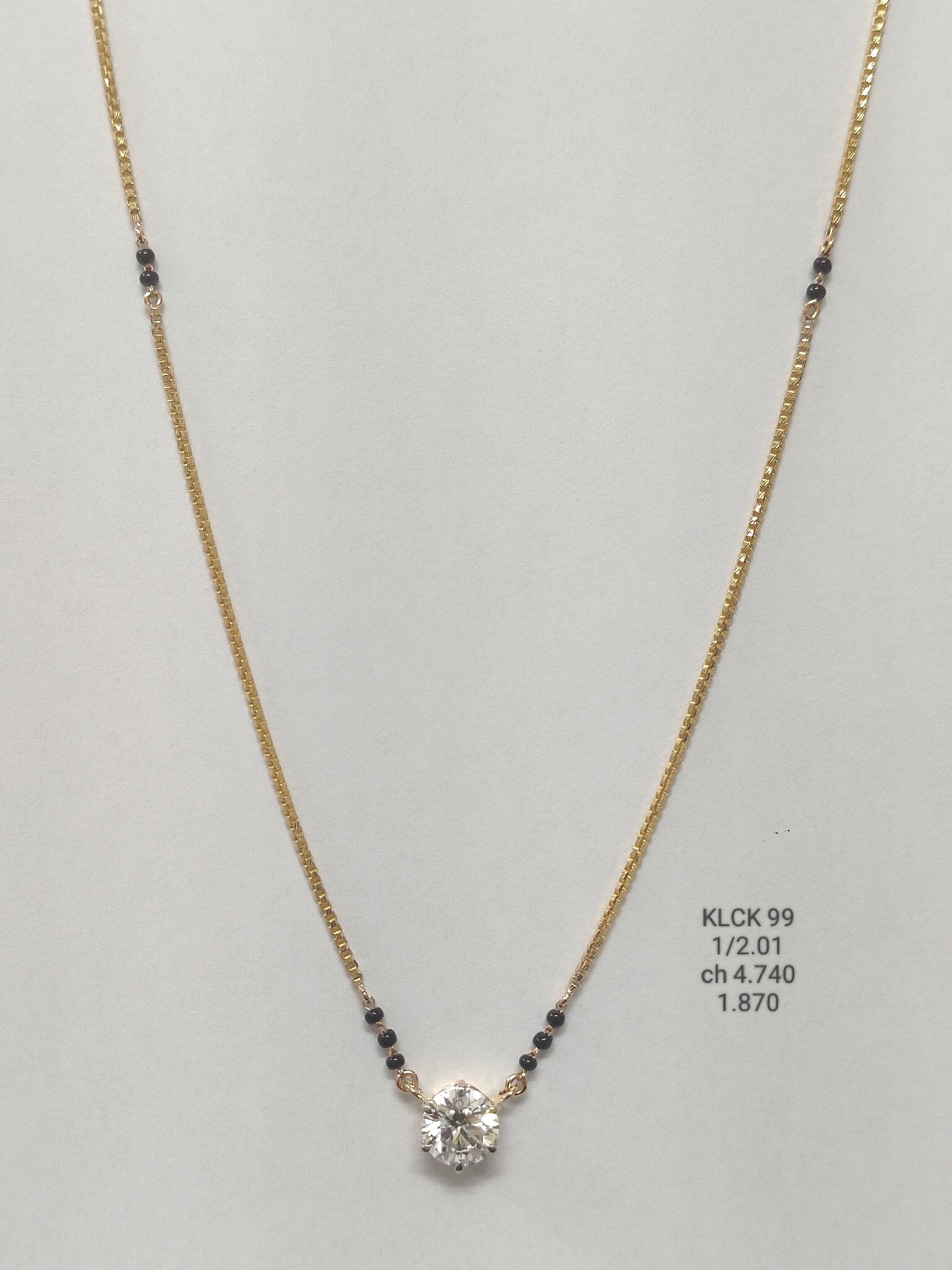 2.01Ct LOCKET solitaire diamonds 18K