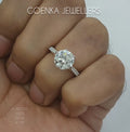 3.26Ct RING solitaire diamonds 18K