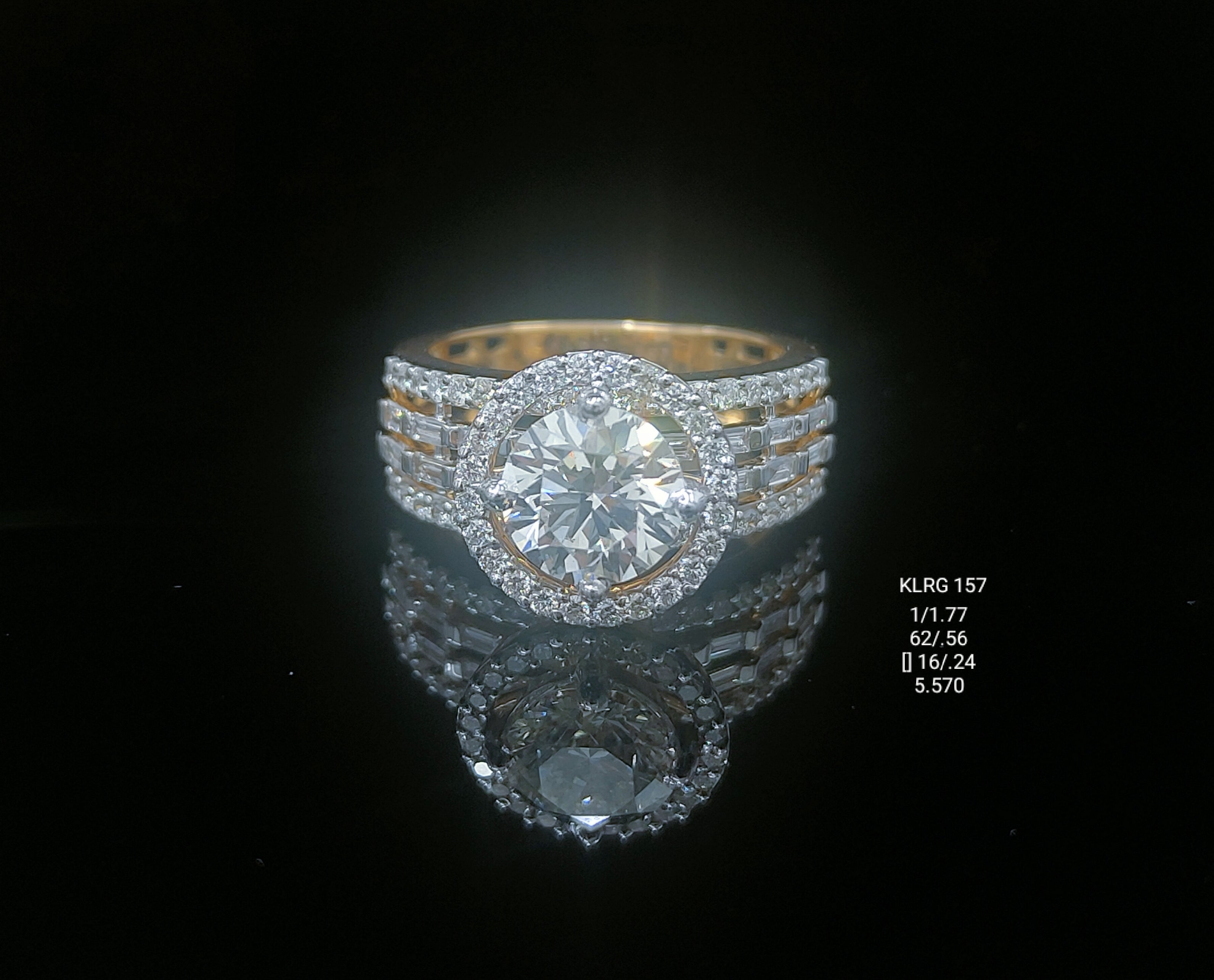 2.57Ct RING solitaire diamonds 18K