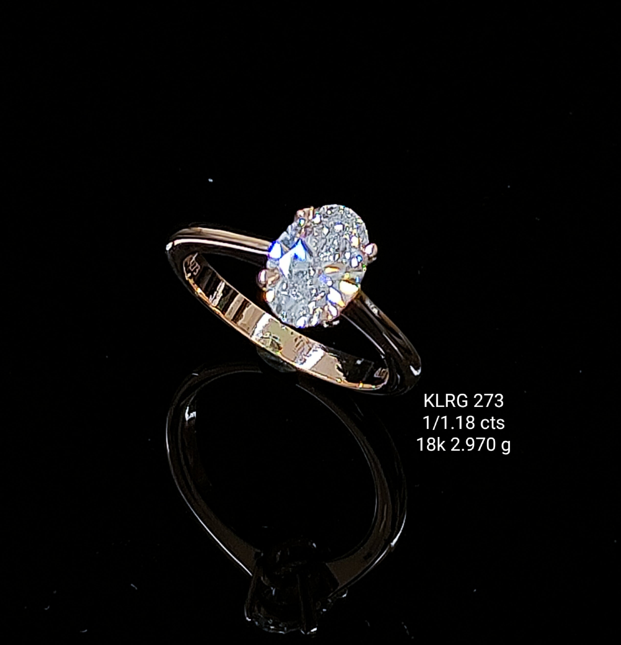 1.18Ct Of RING With Purity Of 18K
