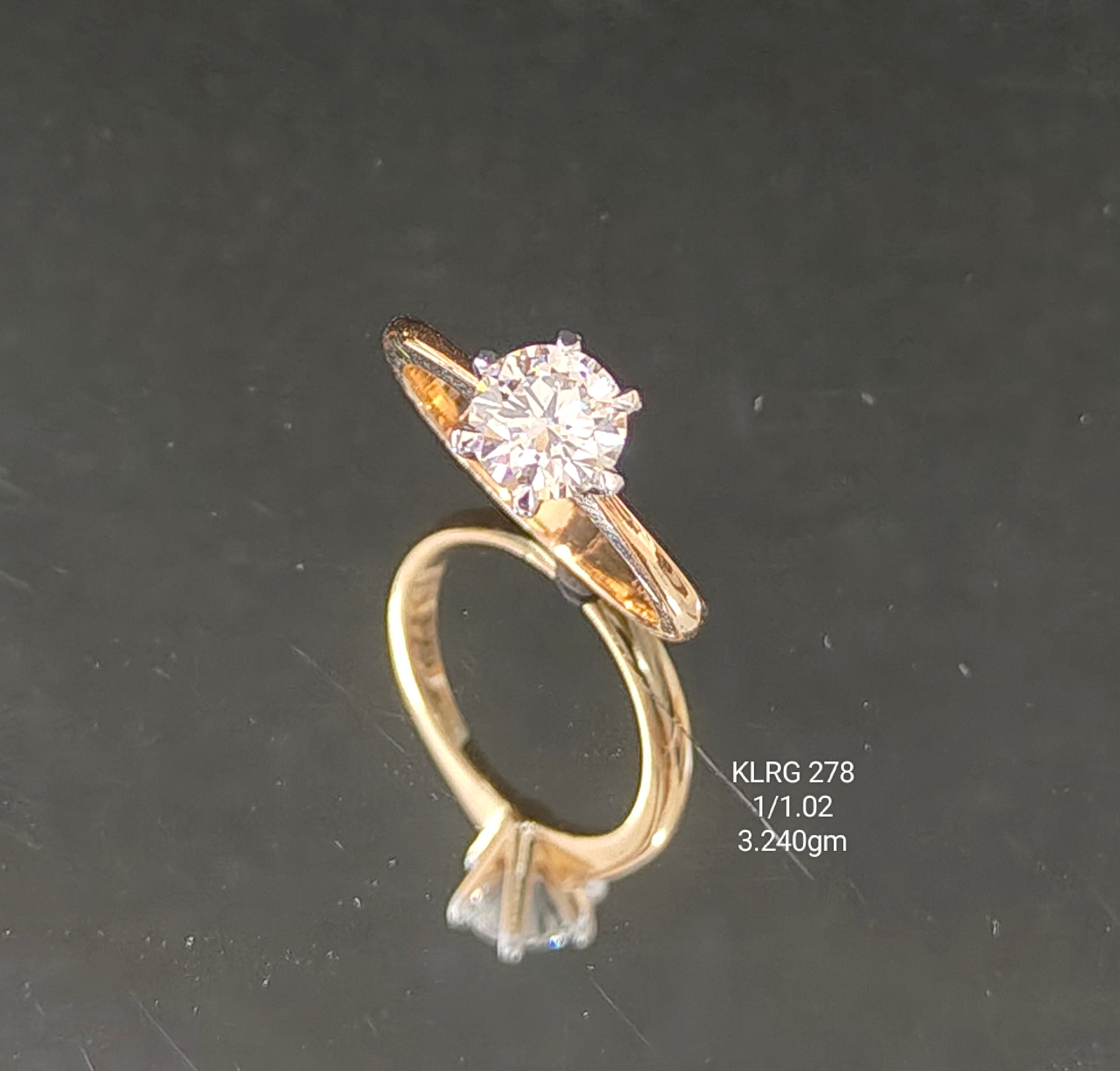 1.02Ct Of RING With Purity Of 18K