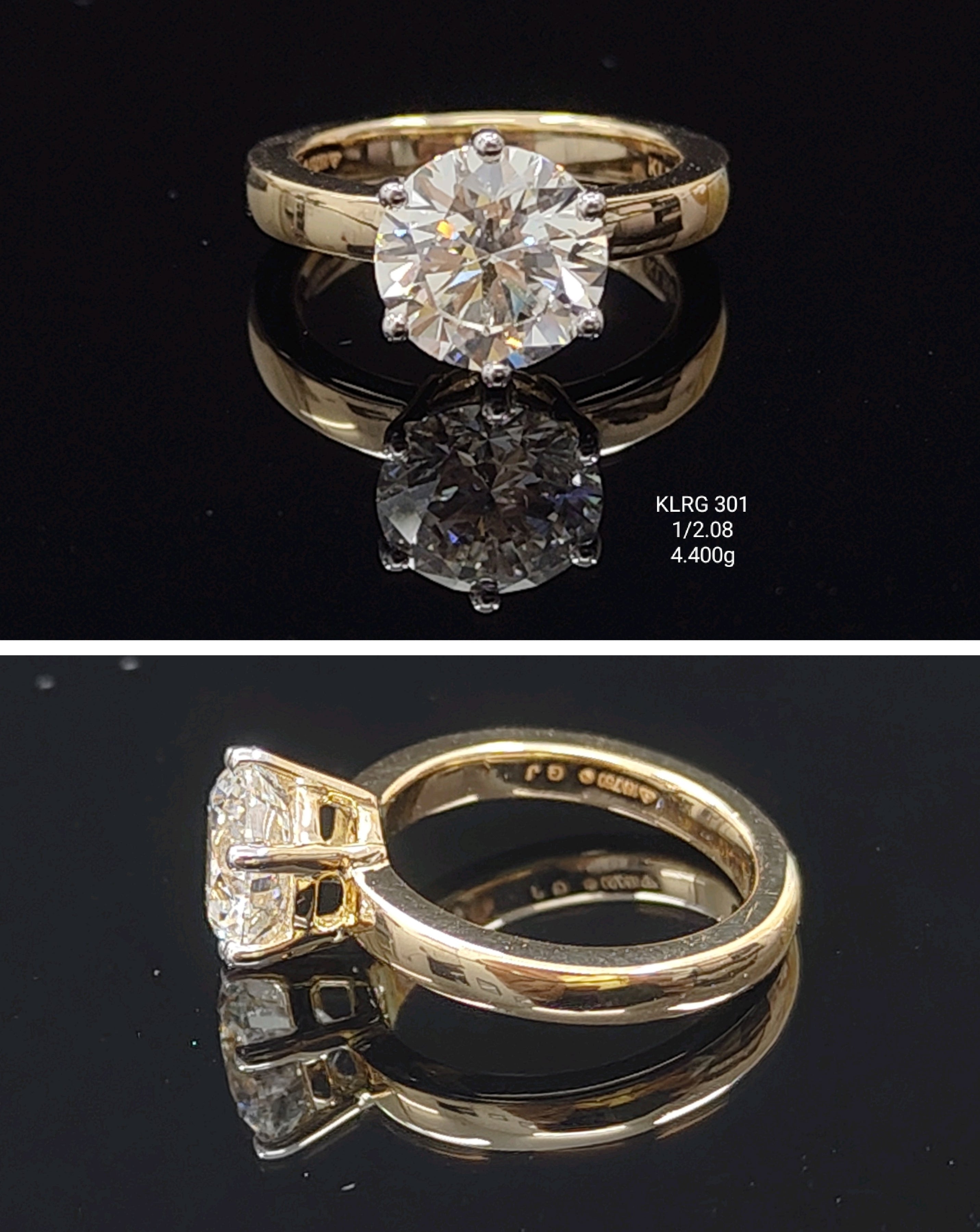 2.08Ct Of RING With Purity Of 18K